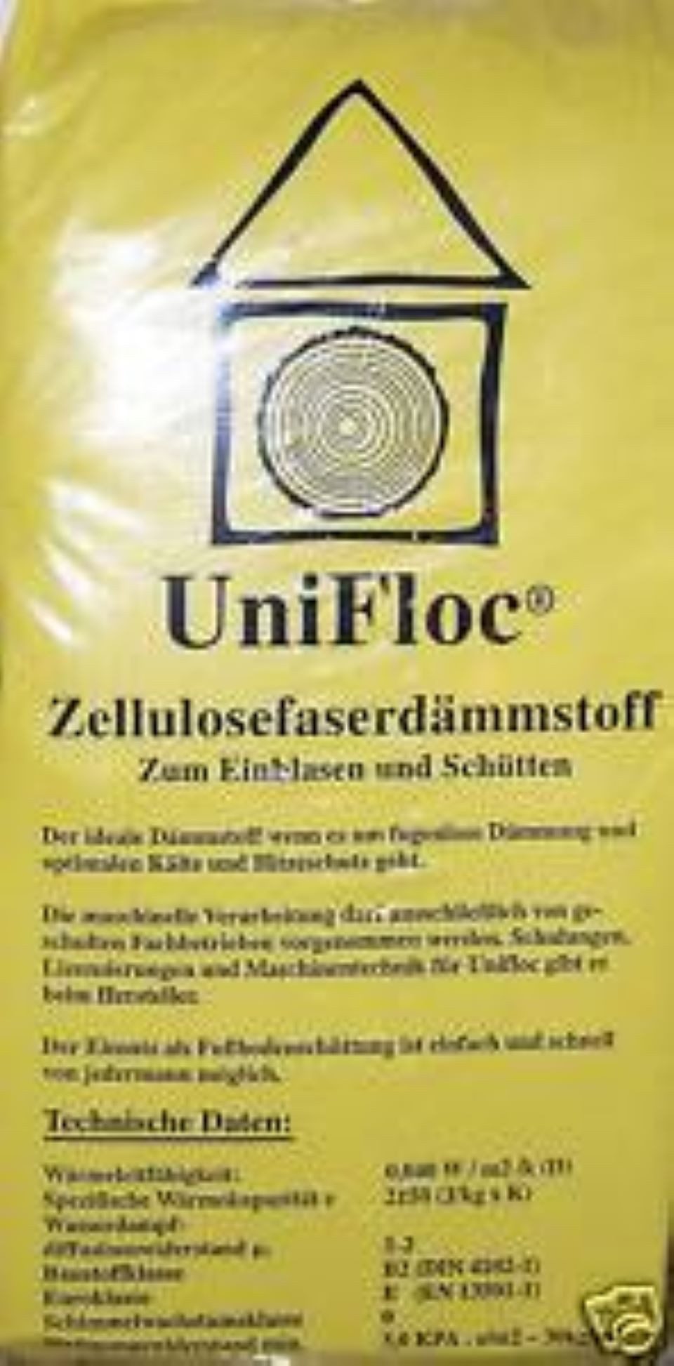 Latzel Dämmstoffe Dämmfilz Unifloc Zellulosedämmung als Fußbodenschüttung 1 günstig online kaufen