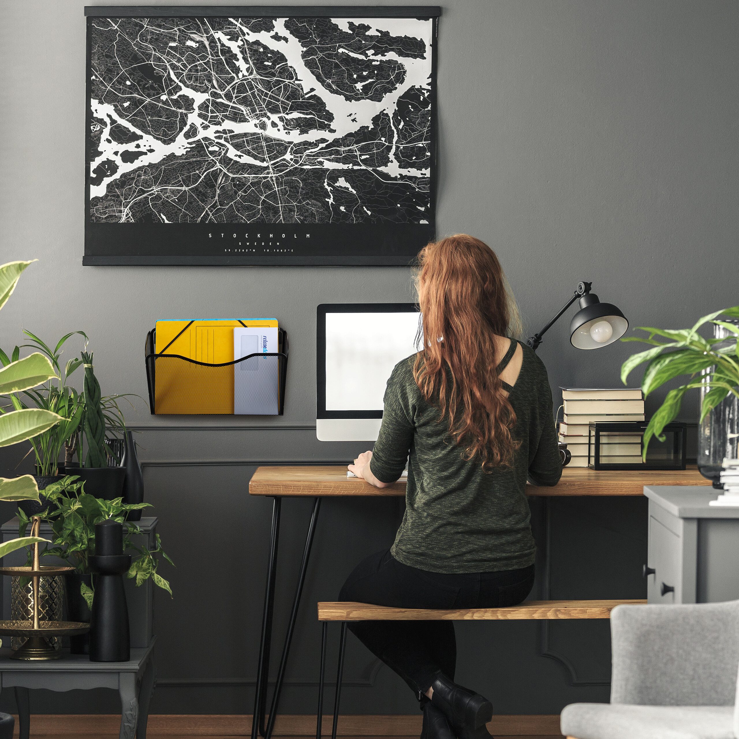 relaxdays Zeitungsständer Zeitschriftenhalter Wand 3er Set (3 St., 3er Set)