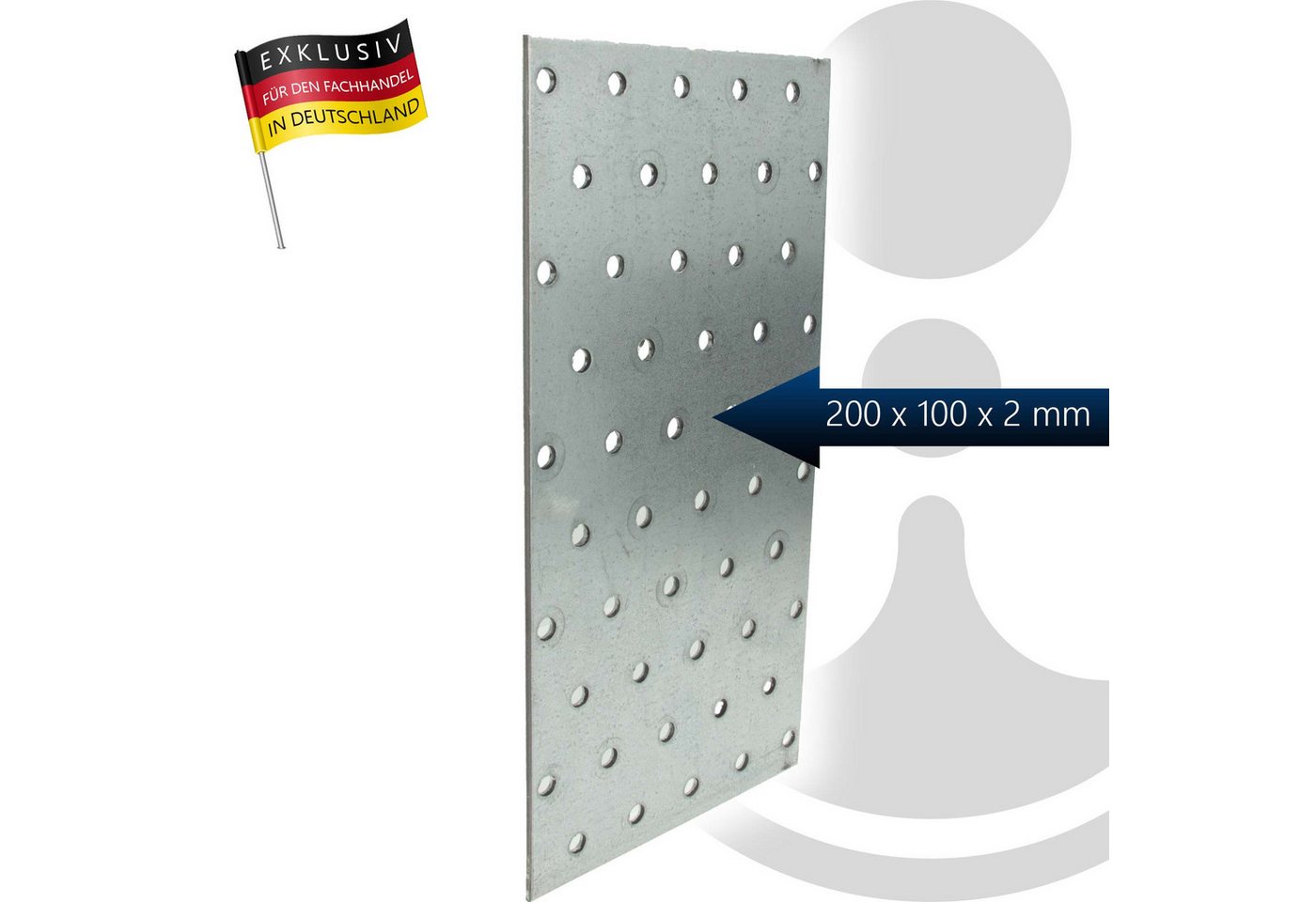 Thumbnail - MASTERPROOF PROFESIONAL Flachverbinder Lochplatte Flachverbinder, verschiedene Ausführungen, feuerverzinkt