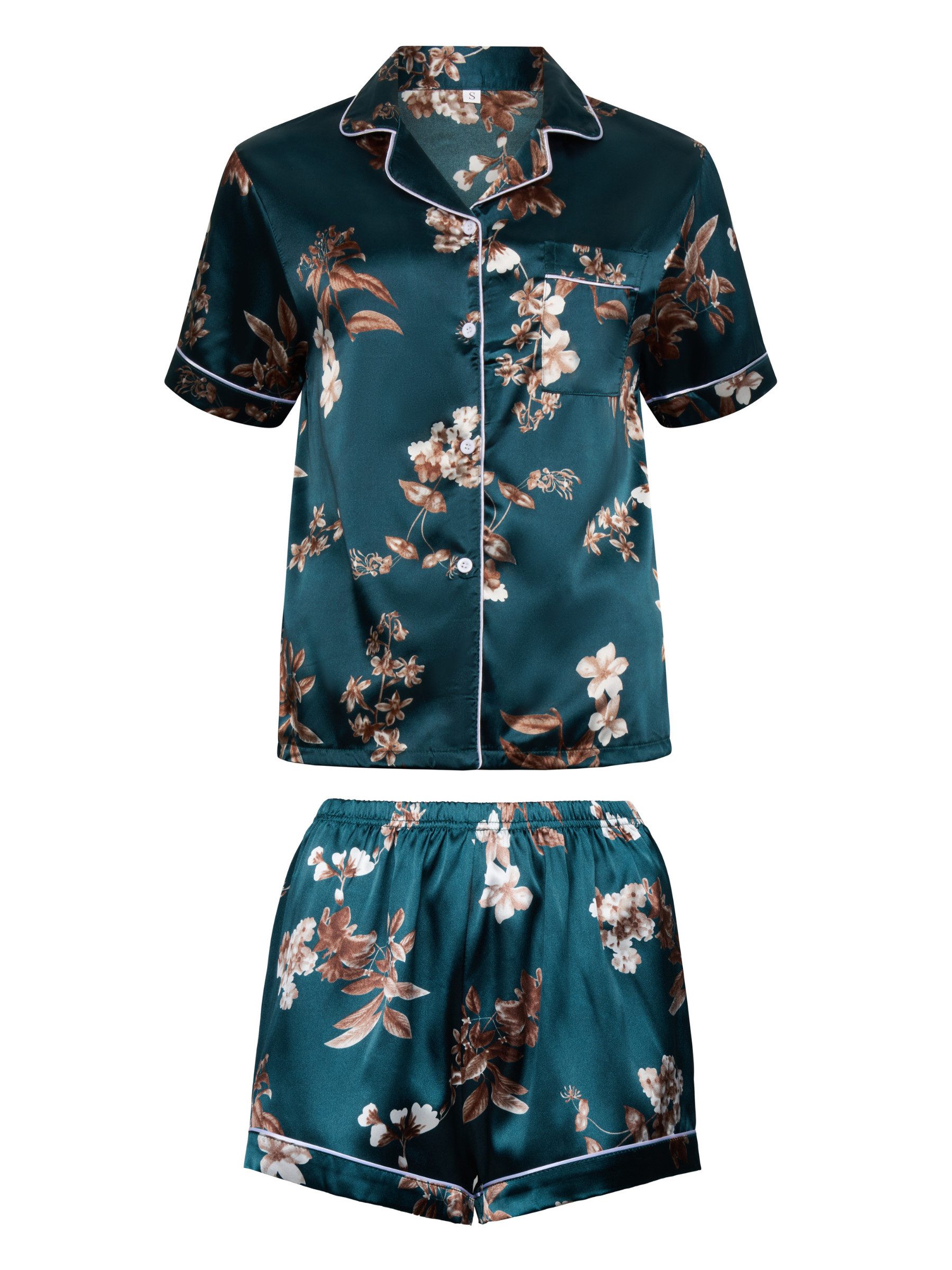 Orchibelle Pyjama Damen Satin Schlafanzug – günstig online kaufen