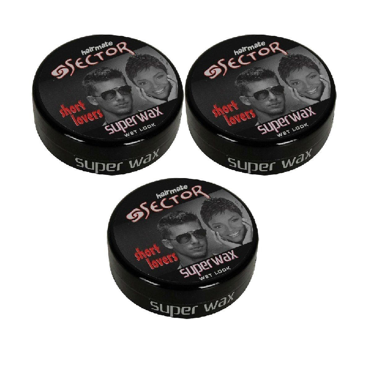 Sector Haarwachs 3x Sector Super Wax Wet Look 150ml, 3-tlg.