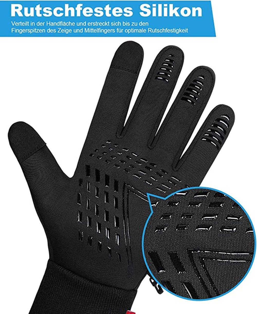 XDeer Fahrradhandschuhe Handschuhe Touchscreen Sporthandschuhe Warme Winddichte  Gloves rutschfeste Gloves für Fahrrad Laufen Radfahren Wandern Trekking