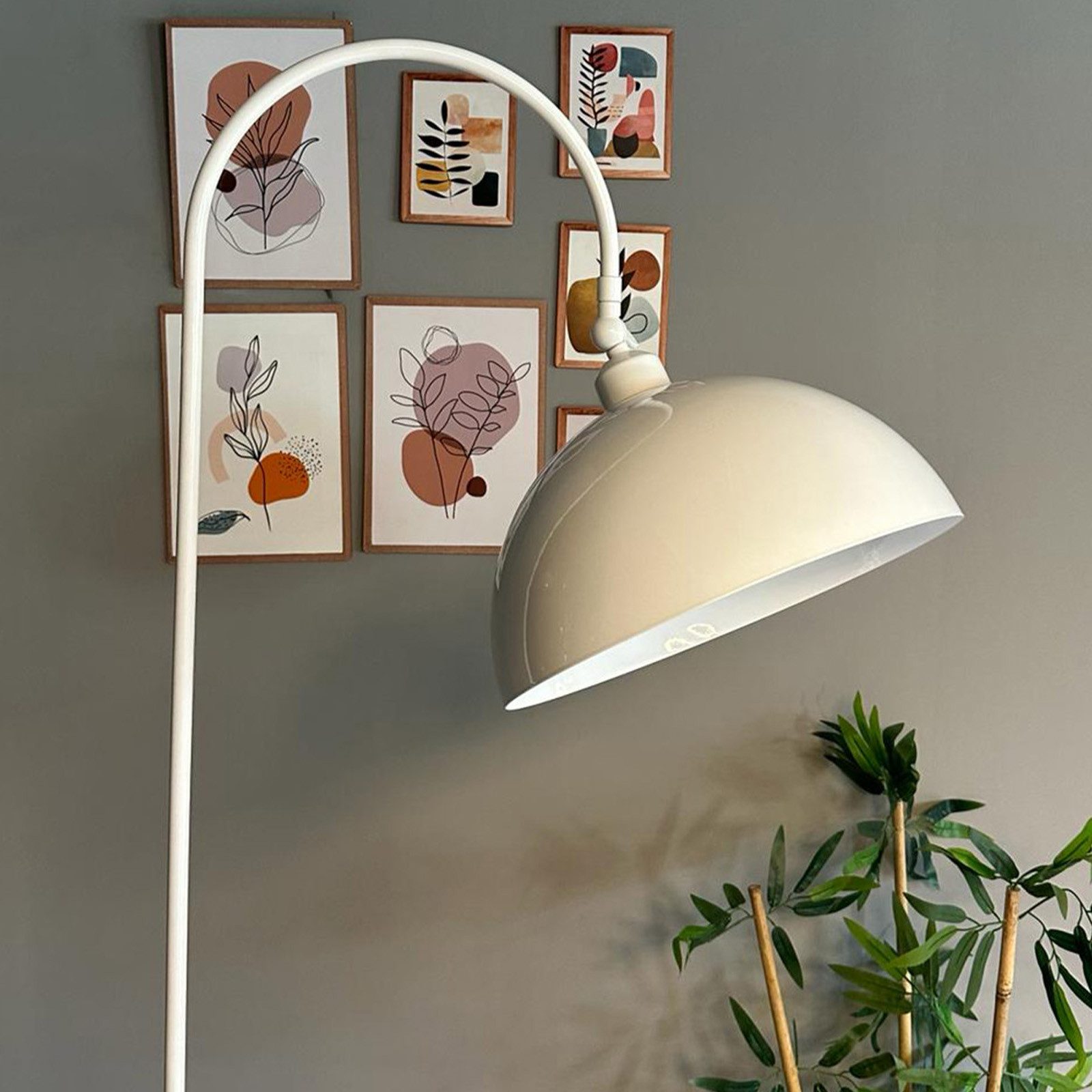 Bamyum Stehlampe Moderne Metall Stehlampe mit Dimmer, ohne Leuchtmittel, verstellbarer Lampenschirm