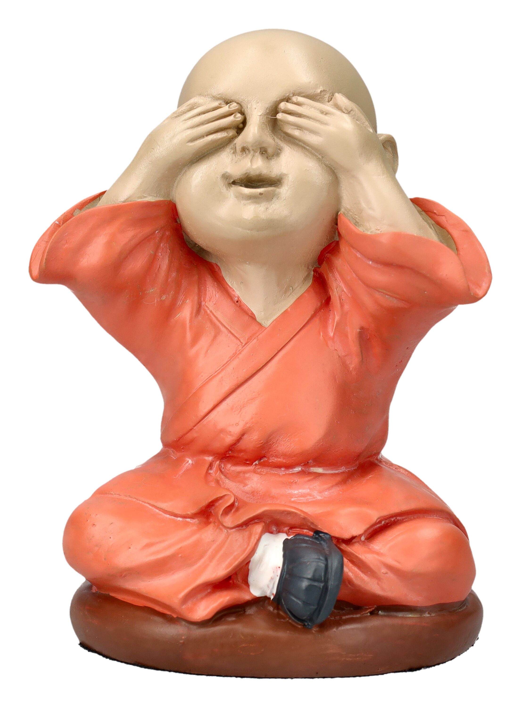 Figuren Shop GmbH Dekofigur Buddha Mönch Figur - Nichts Böses Sehen - Deko Dekofigur Mythologie