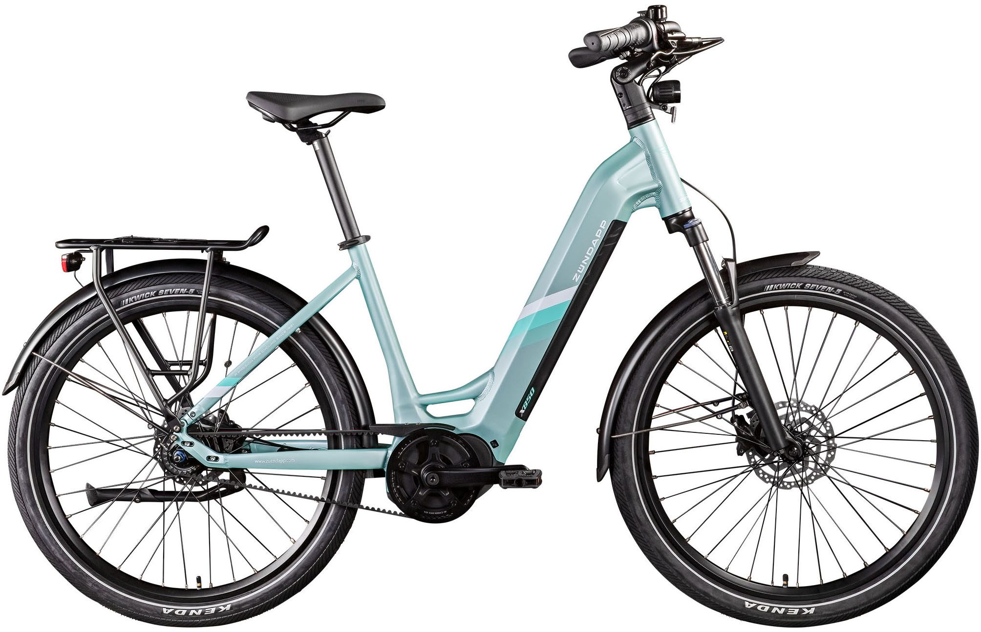 Zündapp E-Bike Trekkingrad X850, 7 Gang, Nabenschaltung, Mittelmotor, 550 Wh, Pedelec, Elektrofahrrad für Damen und Herren