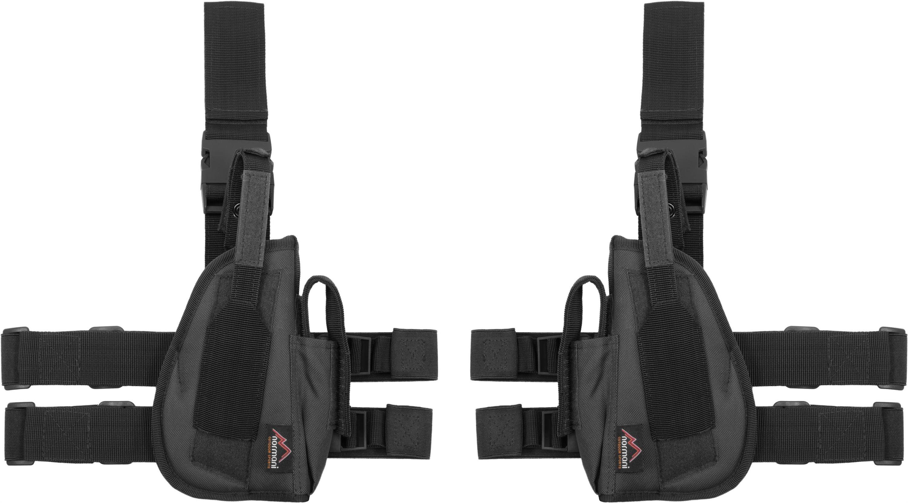 Polizei-Kostüm Pistolenbeinholster Set für Rechts + Links
