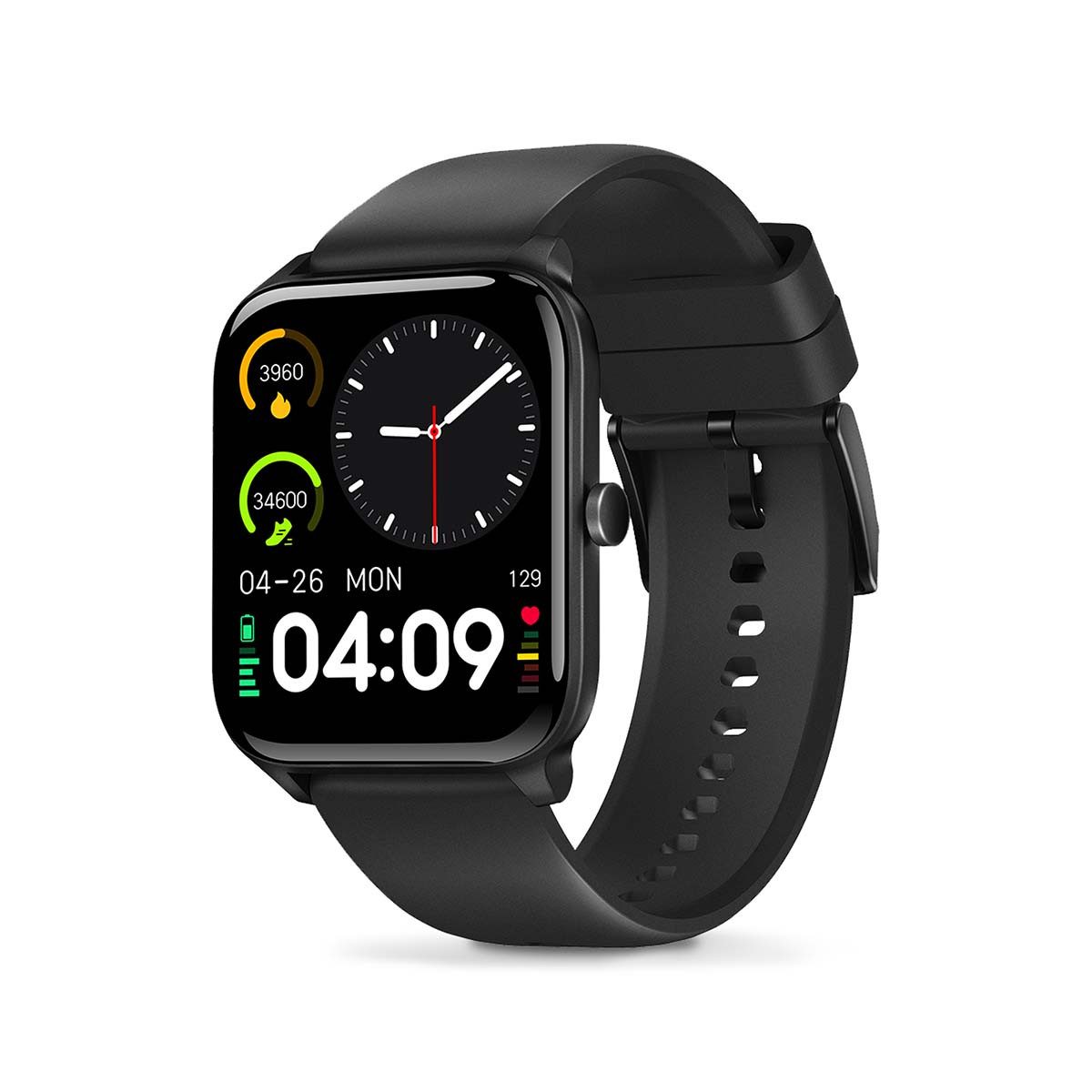 Nedis Digitaluhr BTSW30BK BTSW30BK, (1-tlg), Bluetooth, IP68 wasserdicht, 20 Sportmodi, Gesundheitsüberwachung