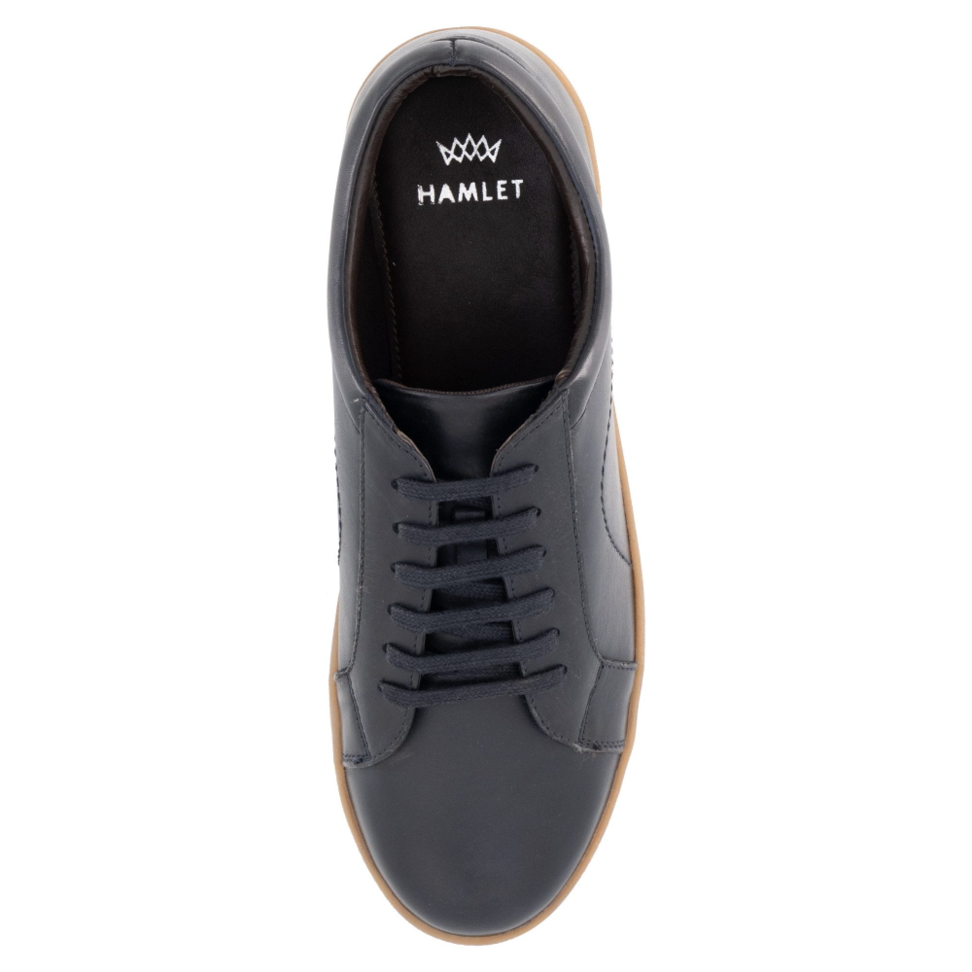Hamlet Hamlet TIM Herren Sneaker Schnürung Glattleder Crust-Navy Schnürschuh