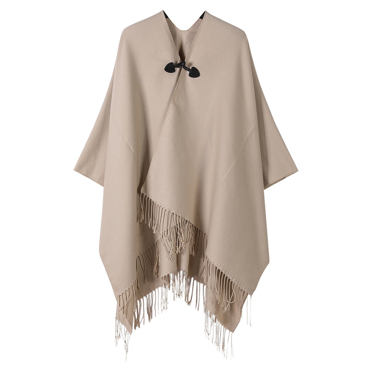 Refttenw Poncho Damen Warm Elegant Poncho,Cardigans Pullover,Mit Quasten,Kn günstig online kaufen