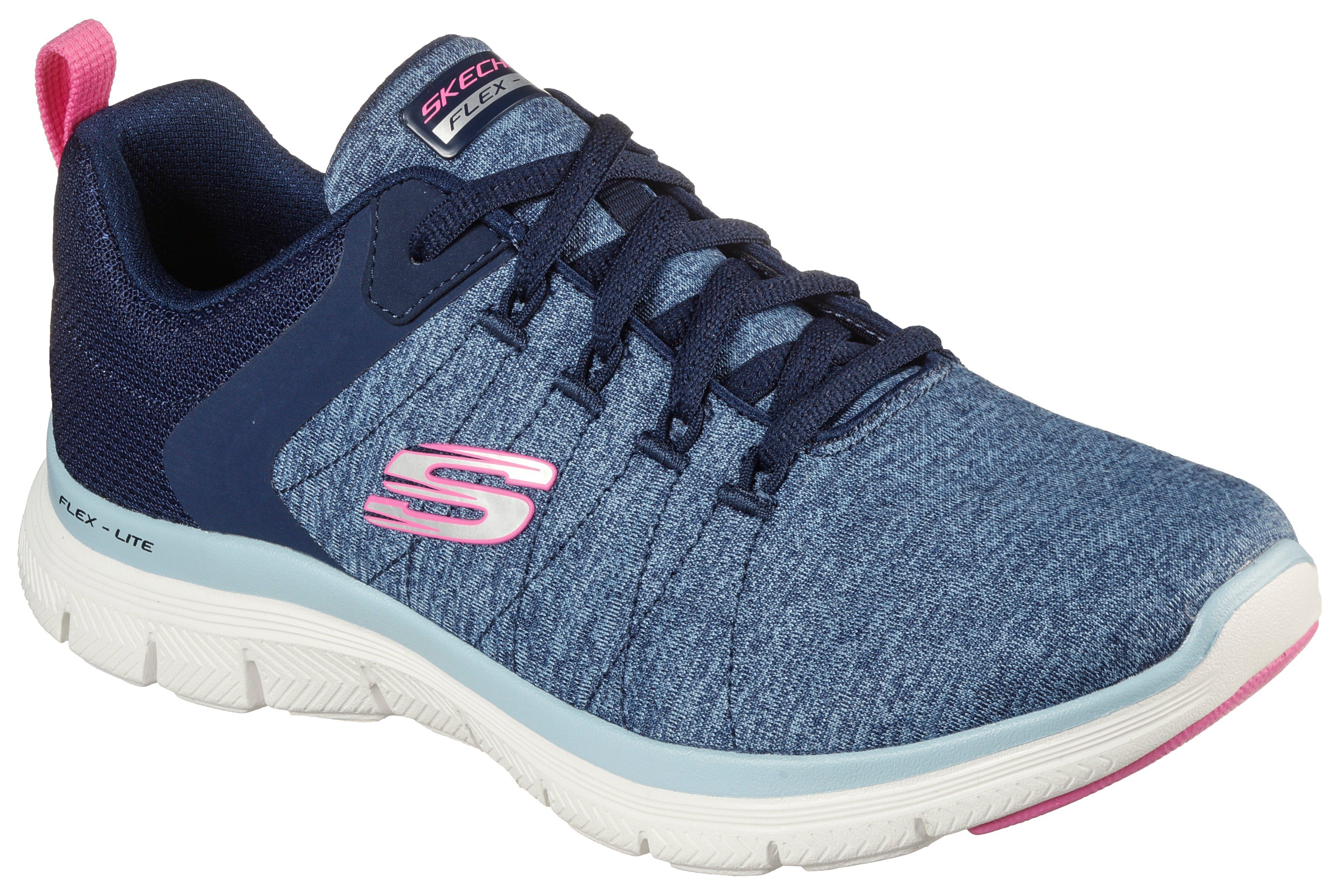 geeignet 4.0 VIEW Maschinenwäsche Sneaker APPEAL blau-rosa BRILLIANT für Skechers FLEX -