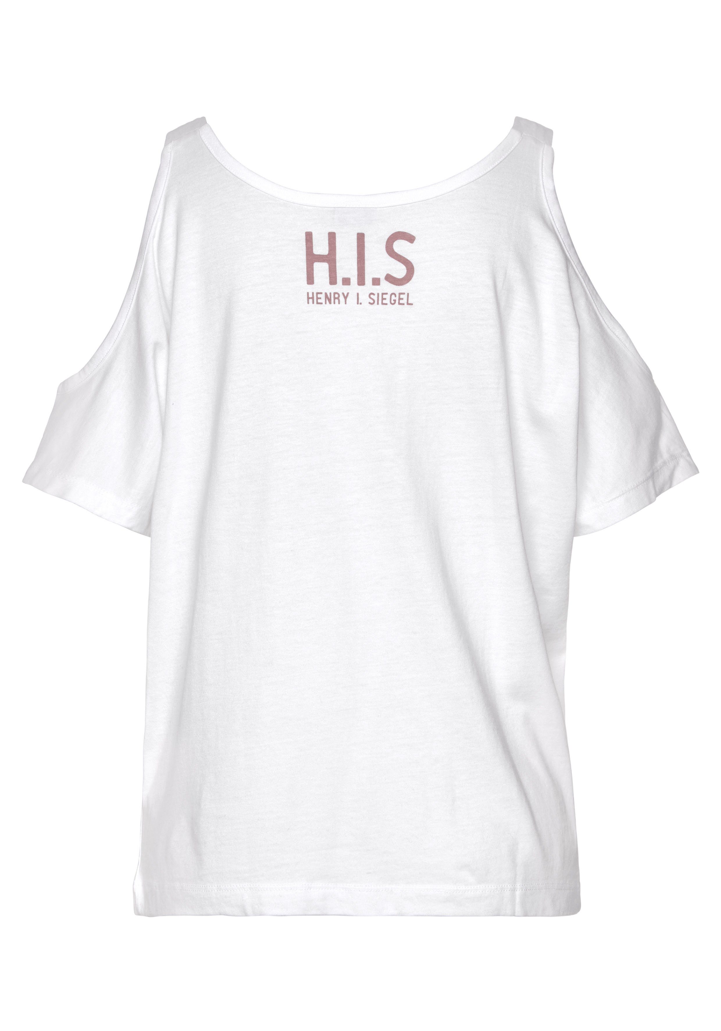 mit H.I.S Kurzarmshirt hinten Logoprint