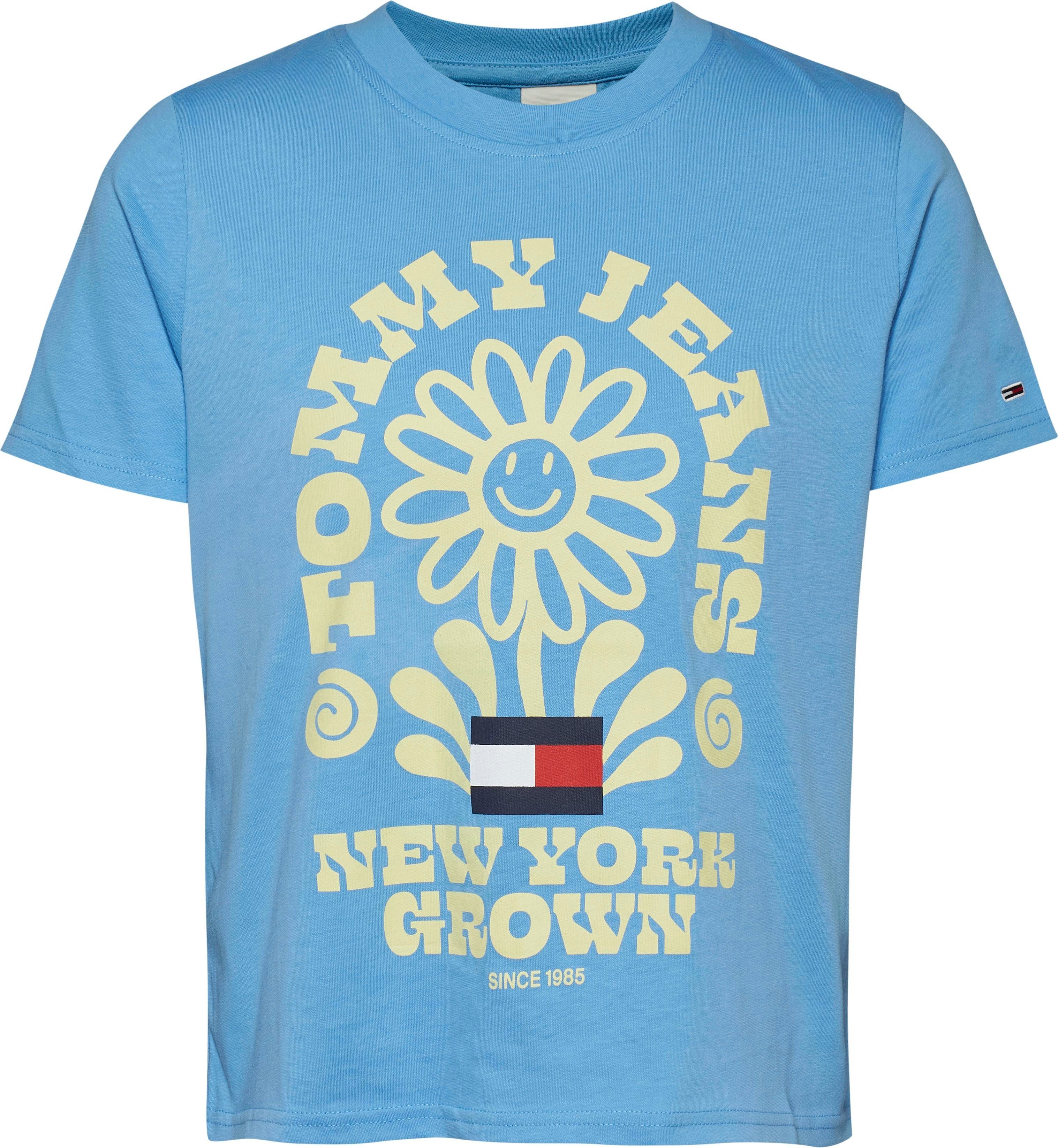 T-Shirt großflächigem mit Logodruck HOMEGROWN SS Jeans Skysail REG TJW Tommy 4