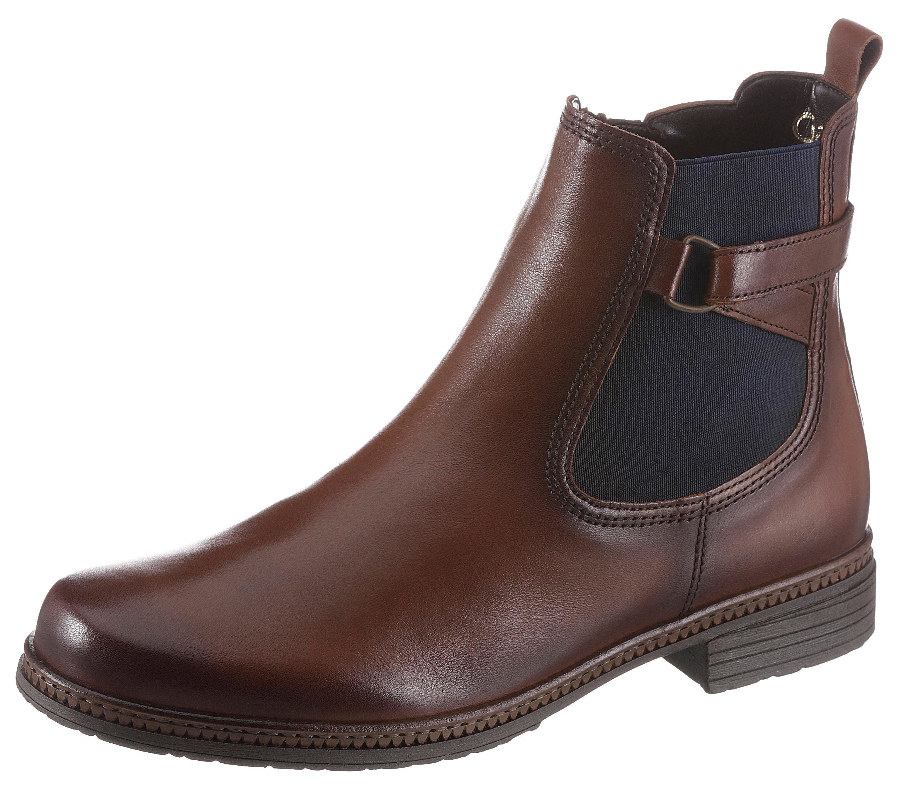 braun breitem Gabor mit Chelseaboots Stretcheinsatz