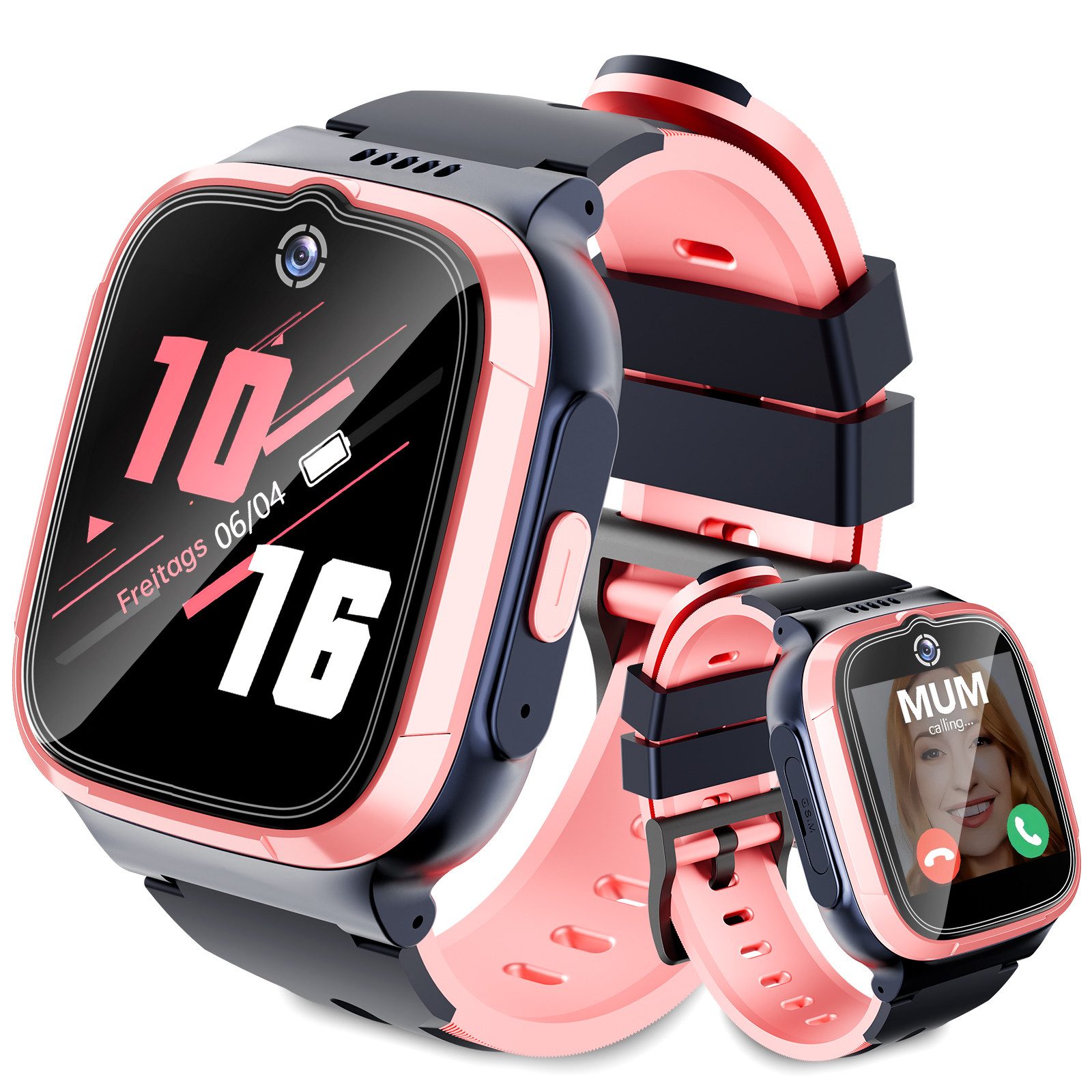 Kinder Smartwatch, mit GPS und Telefonfunktionen 4G WiFi Smartwatch