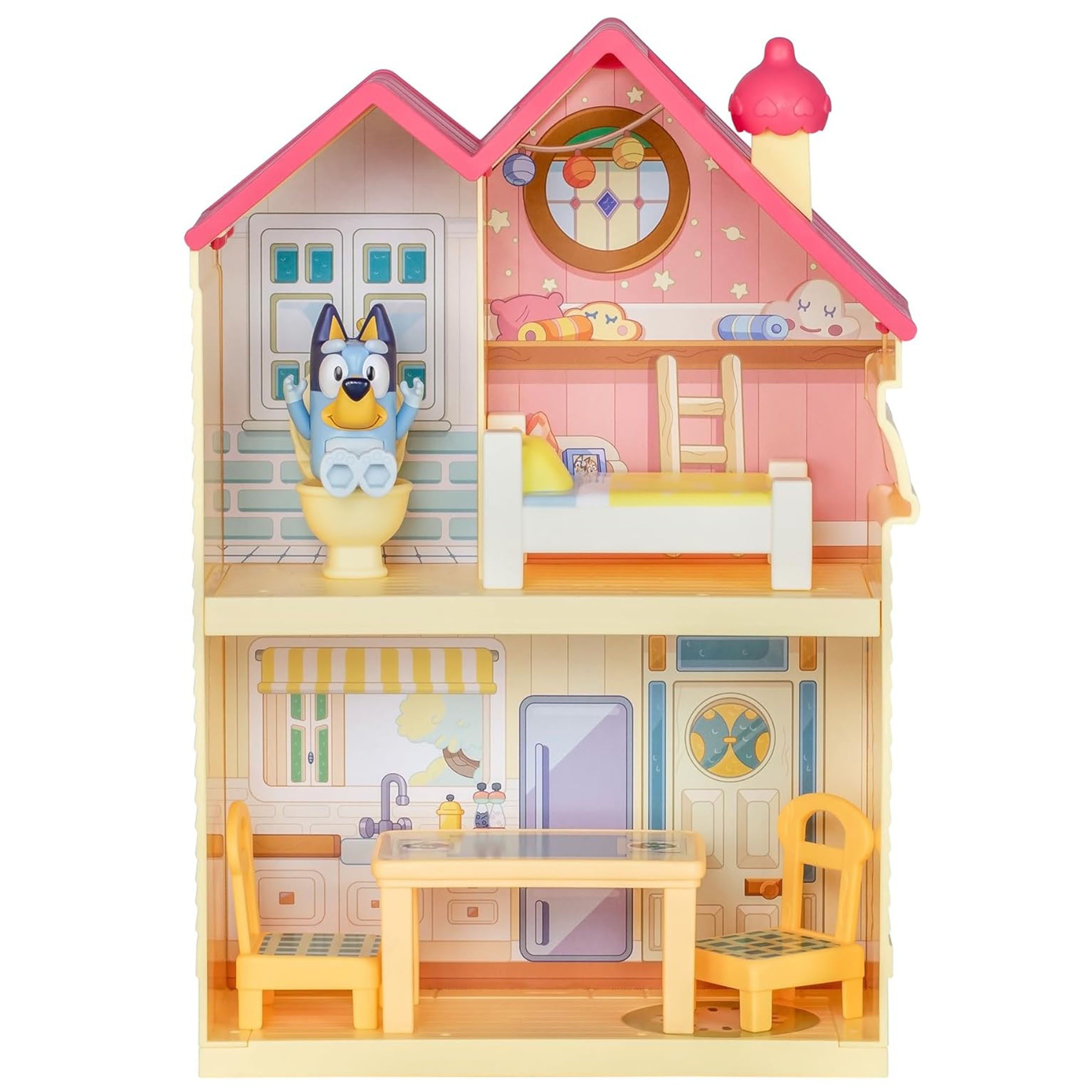 Sarcia.eu Spielfigur Bluey, Mini Familienhaus Set + Bluey Figur, Kinderfiguren 3+ BLU17614_