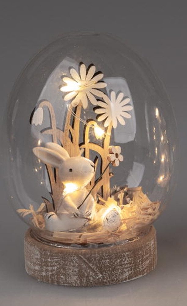 formano LED Dekolicht Ostern Ei mit Hase, LED fest integriert
