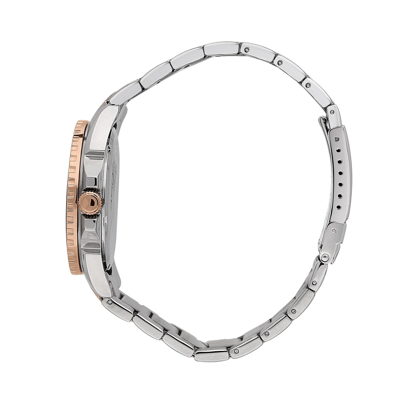 Sector Quarzuhr Sector Herren Armbanduhr Analog, (Analoguhr), Herren Armbanduhr rund, mittel (ca. 32mm), Edelstahlarmband roségold
