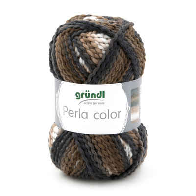 Gründl Wolle Perla Color Farbverlaufswolle zum Stricken und Häkeln Häkelwolle, 90,00 m (100g Strickgarn mit Farbverlauf, warm, weich und pflegeleicht), ohne Schurwolle