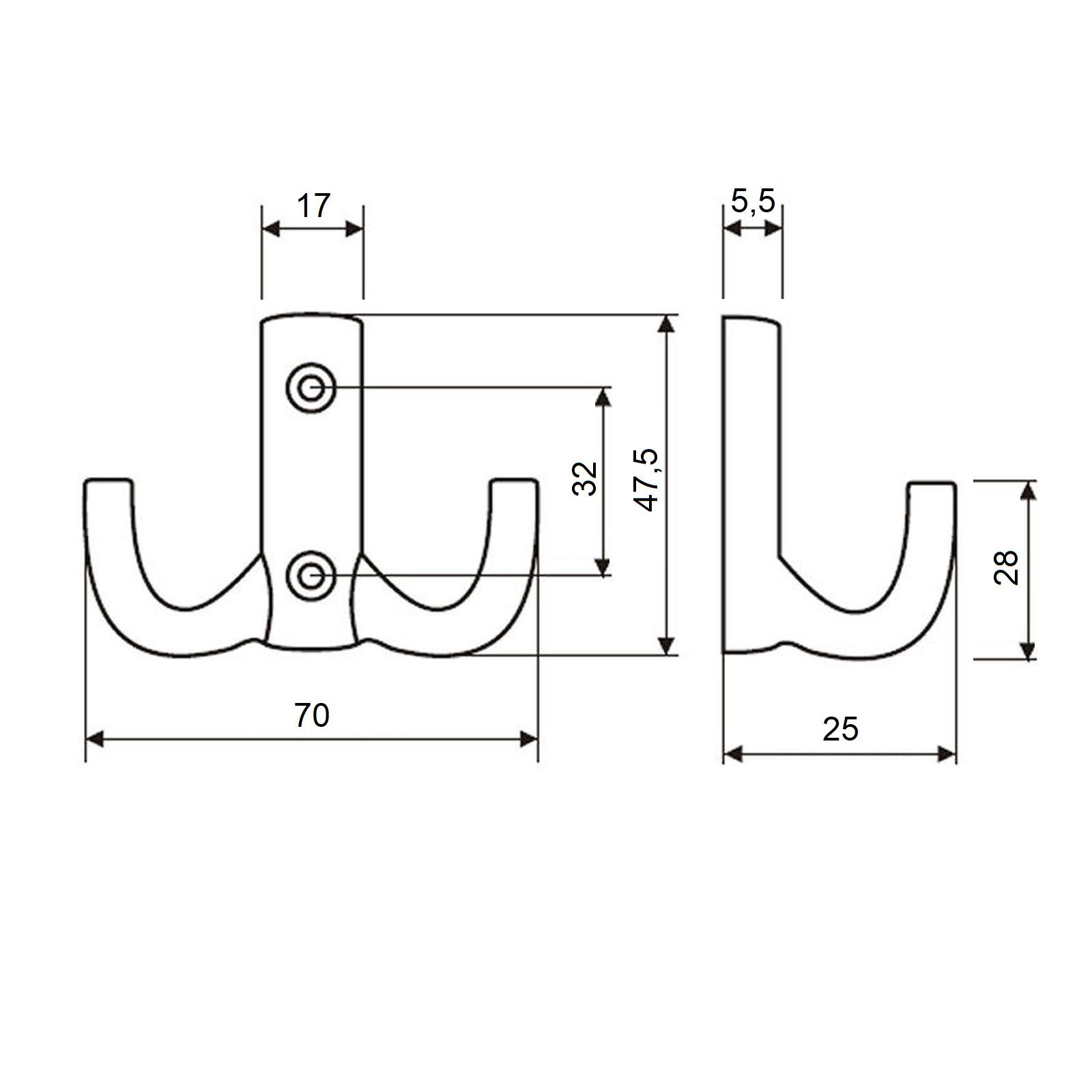 SO-TECH® Garderobenhaken Kleiderhaken Julie verschiedene Oberflächen Mantel günstig online kaufen