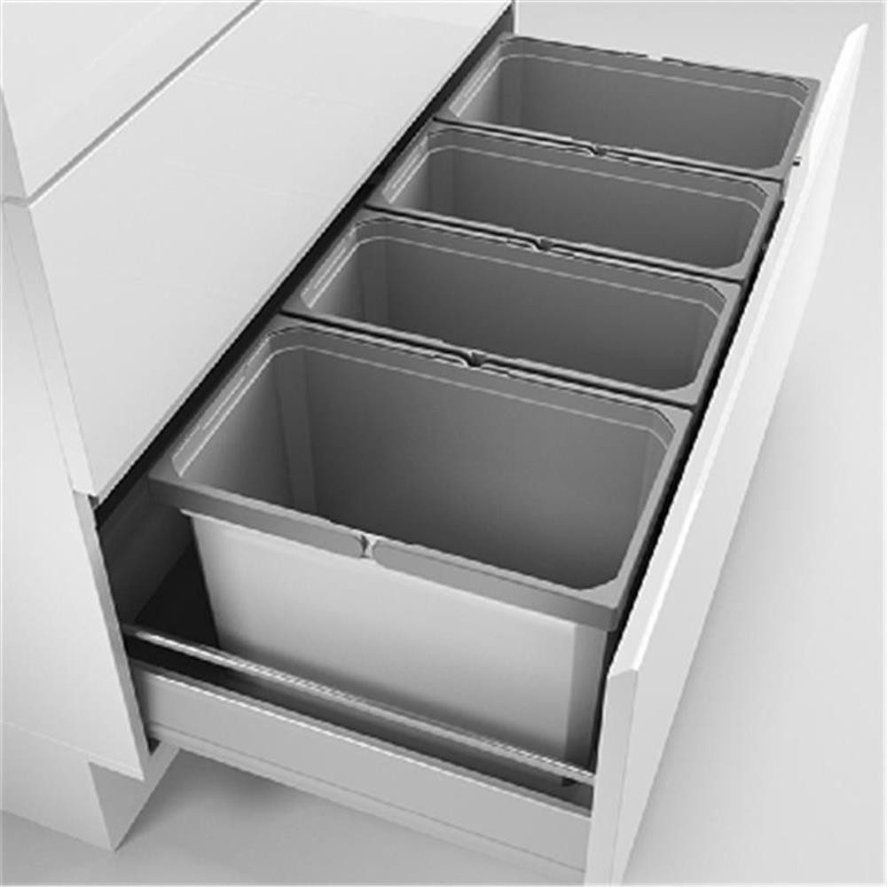 Naber Einbaumülleimer Cox® Box 275 S/1000-4, hellgrau