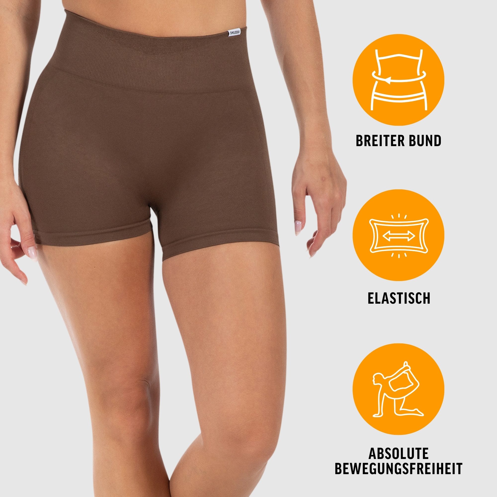 Smilodox Shorts Cetrina Pro, Seamless High Waist Hotpants, figurbetont & elastisch Kurze Radlerhose, Nahtlos, Komfort Booty Konturen, Gym Training Alltag