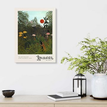 Posterlounge Forex-Bild Henri Rousseau, Urwaldlandschaft mit untergehender Sonne, 1910, Wohnzimmer Malerei