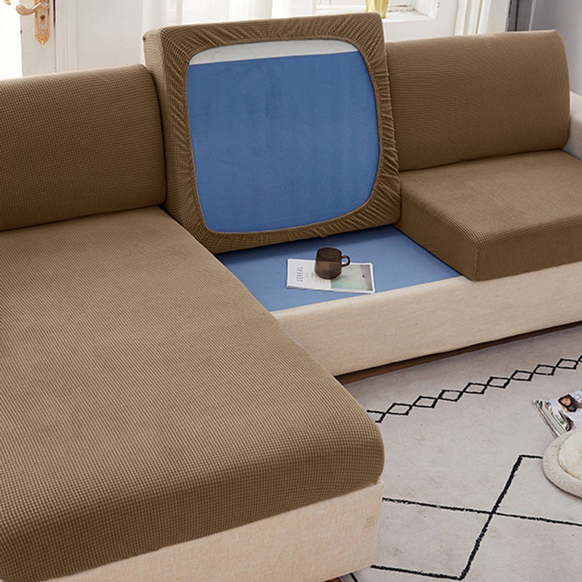Rosnek Sofahusse Sofa Abdeckung Slipcover, weiche Flexibilität, im Wohnzimm günstig online kaufen