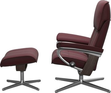 Stressless® Relaxsessel Admiral (Set, Relaxsessel inkl. Hocker), mit Cross Base, Розмір M & L, Holzakzent Wenge