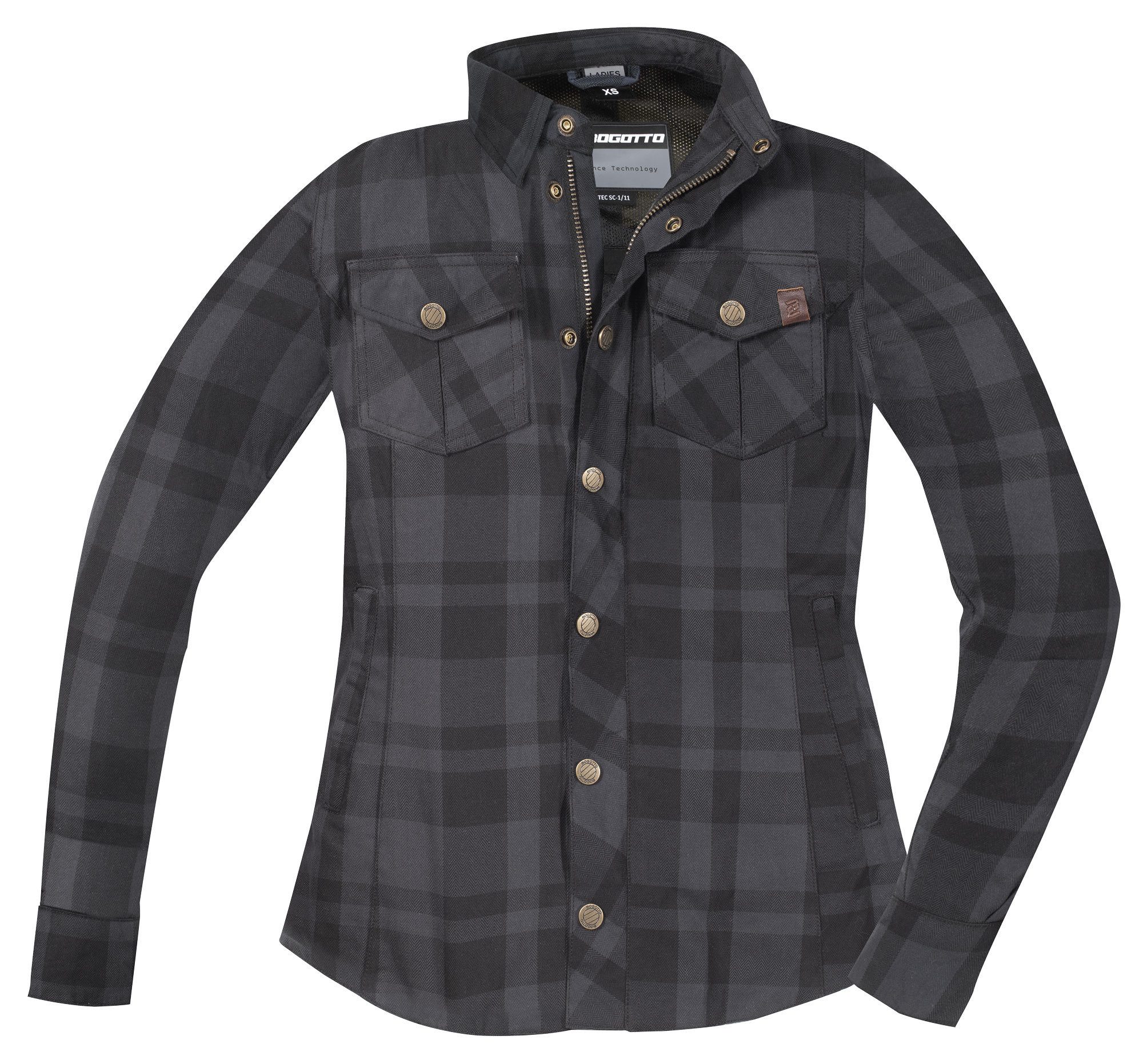 Bogotto Motorradjacke Forgewood Damen Motorrad Hemd protektoren weitenverstellbar – Bild 3 von 4