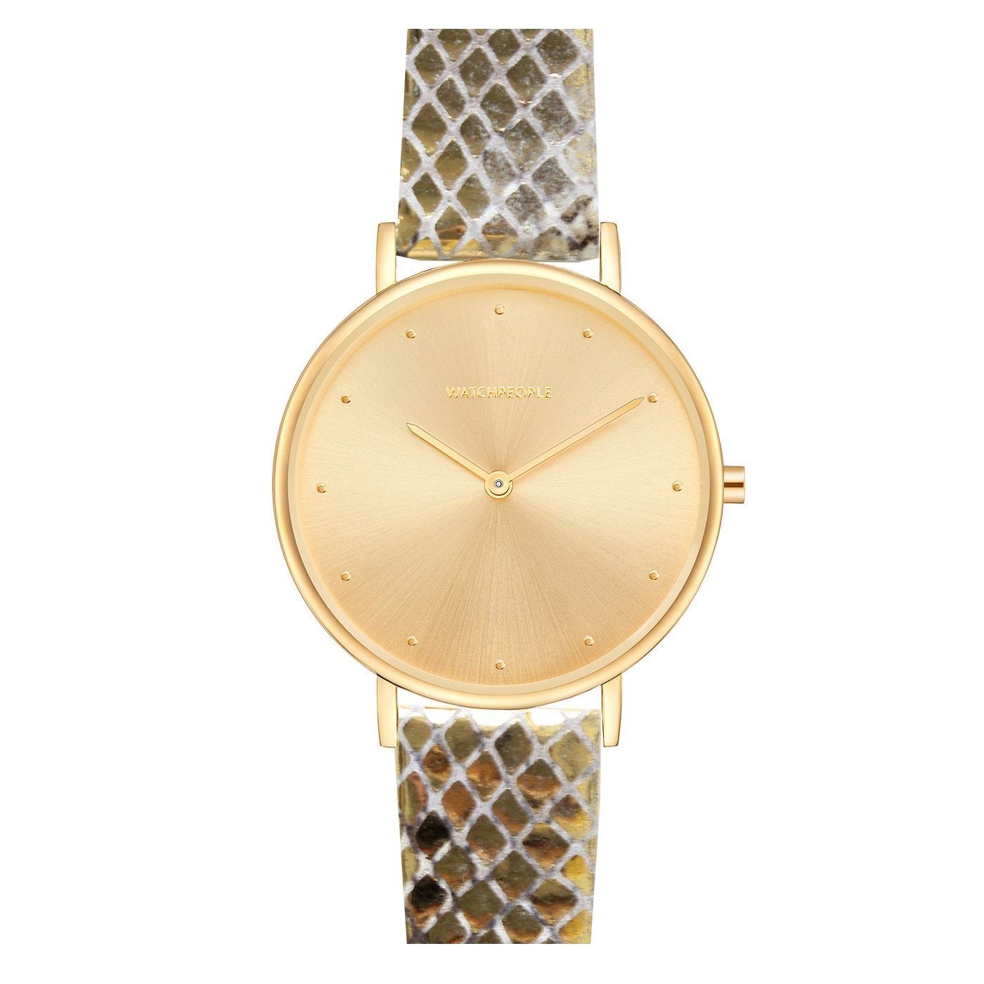 Watchpeople Quarzuhr I Love Dots WP 031-03, flach, easy release Band