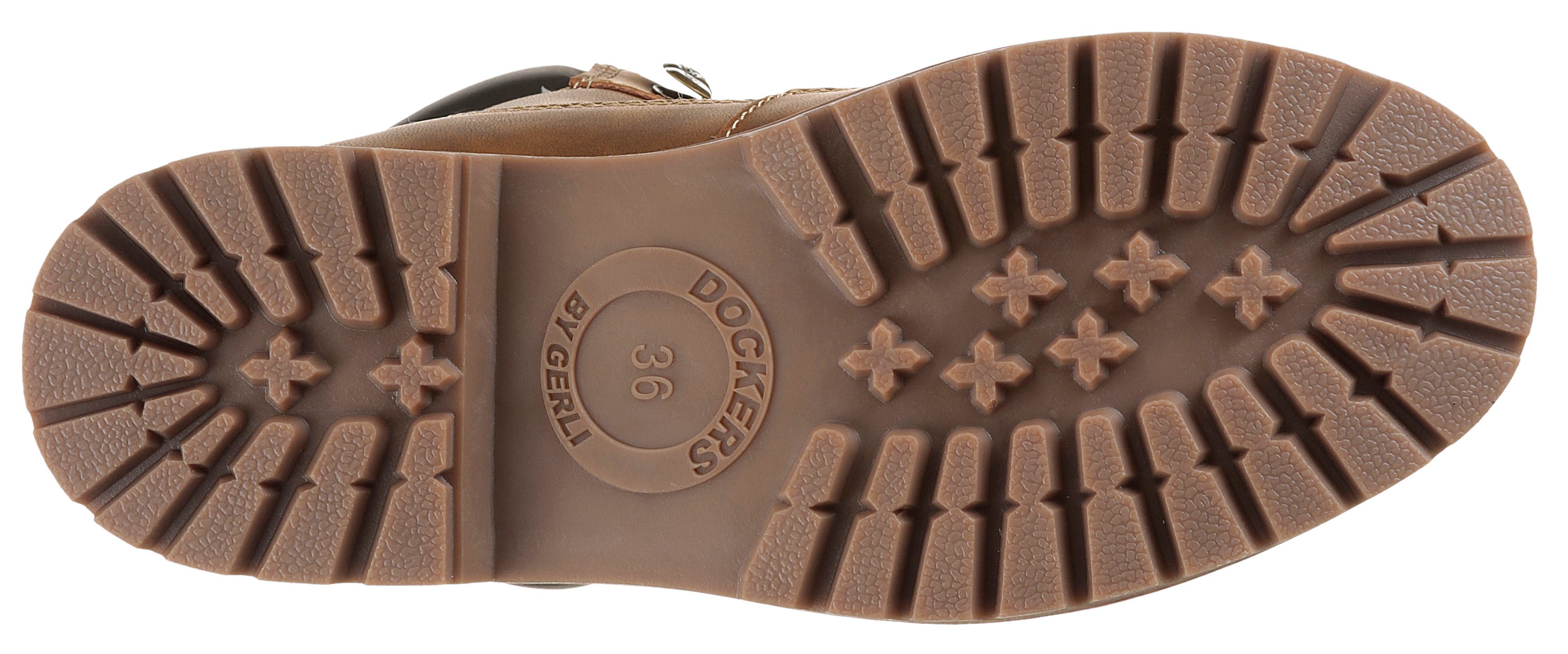 Dockers by Gerli Schnürboots Worker Boots, Schnürboots mit Schaftrandpolsterung