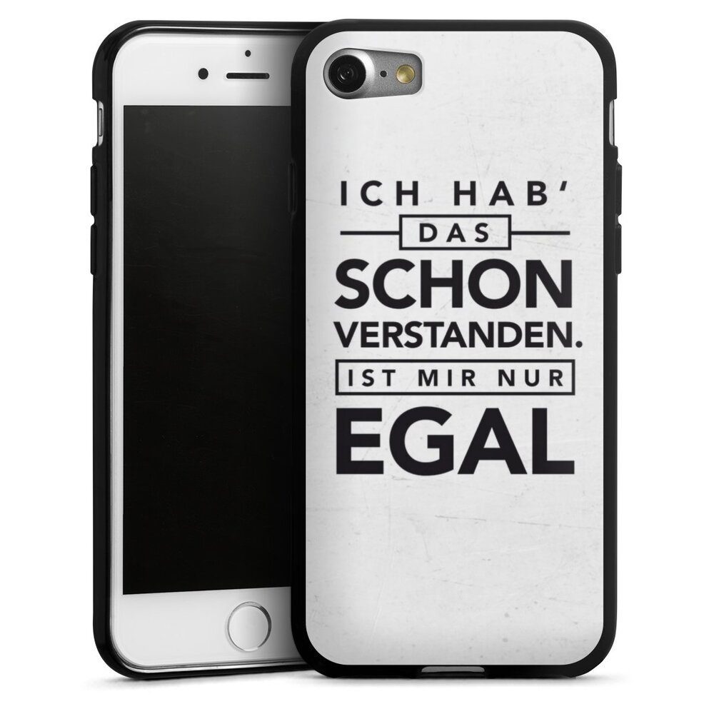 DeinDesign Handyhülle Sprüche Statement Schon verstanden, Apple iPhone SE ( 2020) Silikon Hülle Bumper Case Handy Schutzhülle