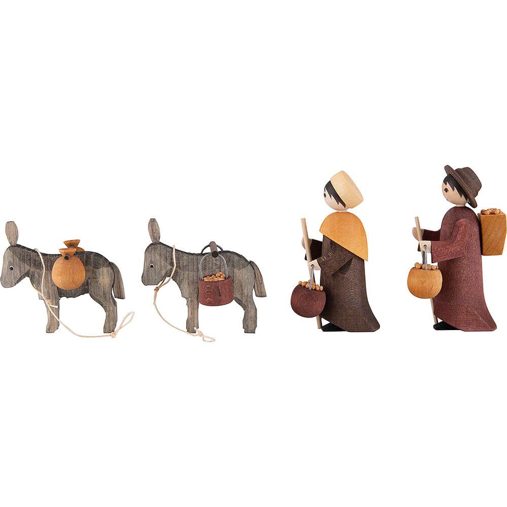 ULMIK Dekofigur Eselkarawane 4-teilig gebeizt (7cm) von ULMIK