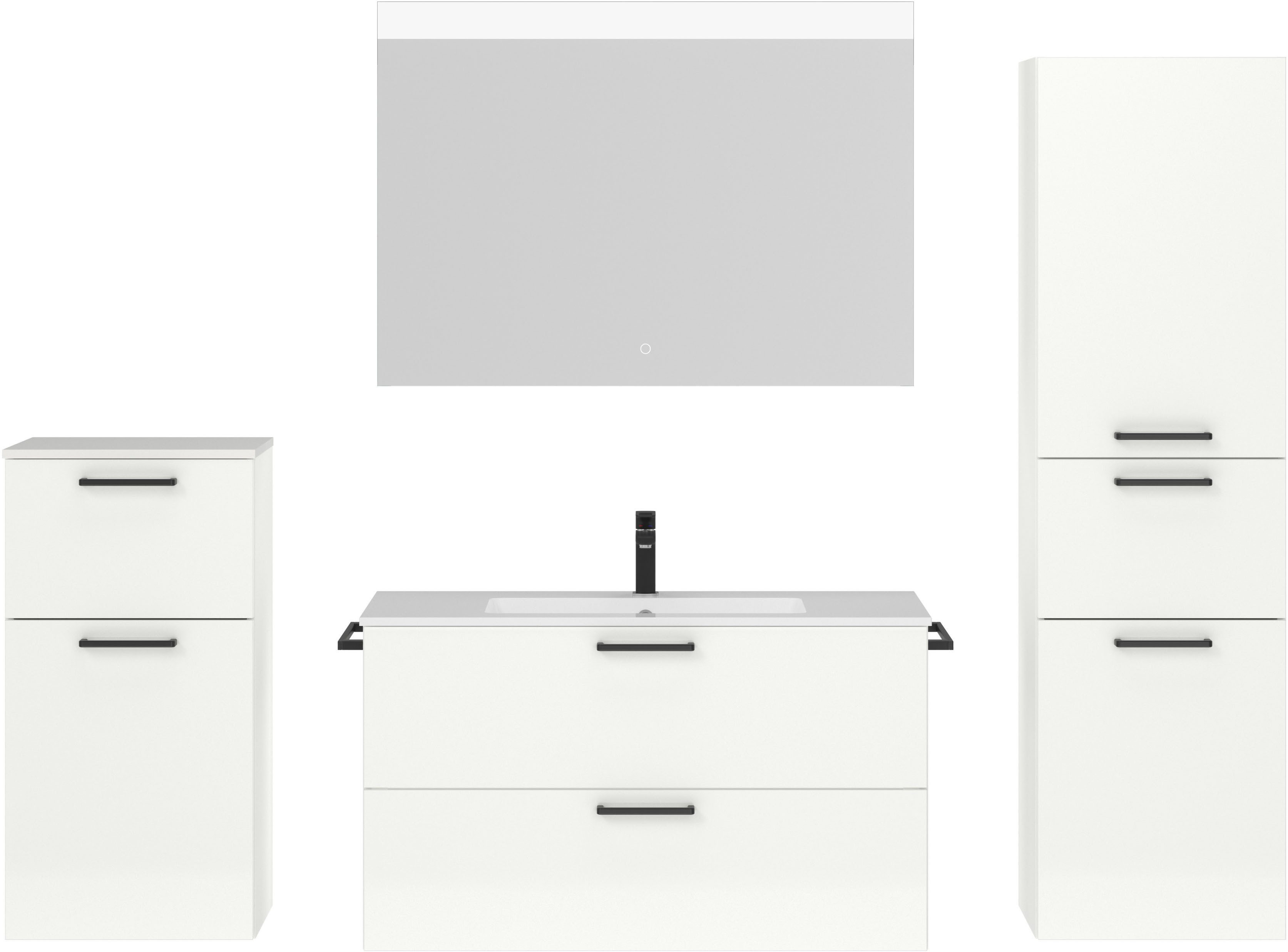 nobilia® Badmöbel-Set Tolvina, (4-St., vormontiert, mit günstig online kaufen