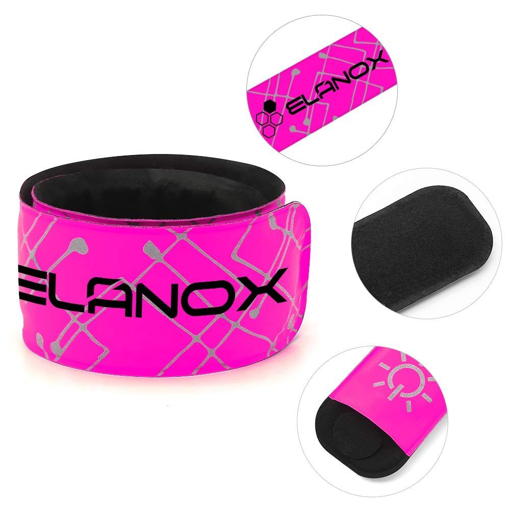 ELANOX LED Blinklicht LED Armband Leuchtband Sport Outdoor Reflektorband Sicherheitslicht