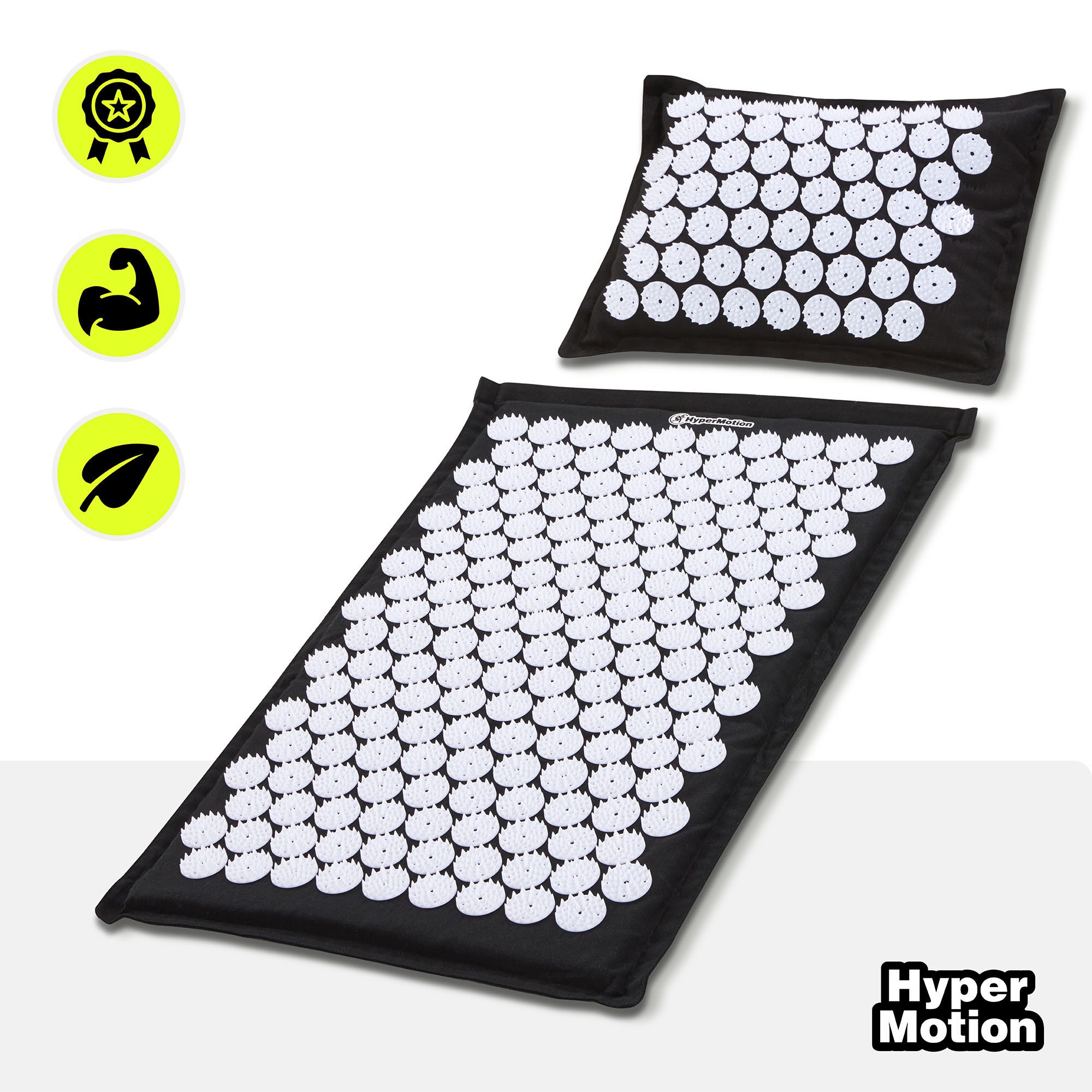 HyperMotion Akupressurmatte Akupressurmatte ECO mit Kissen aus Buchweizen & Kokosfaser
