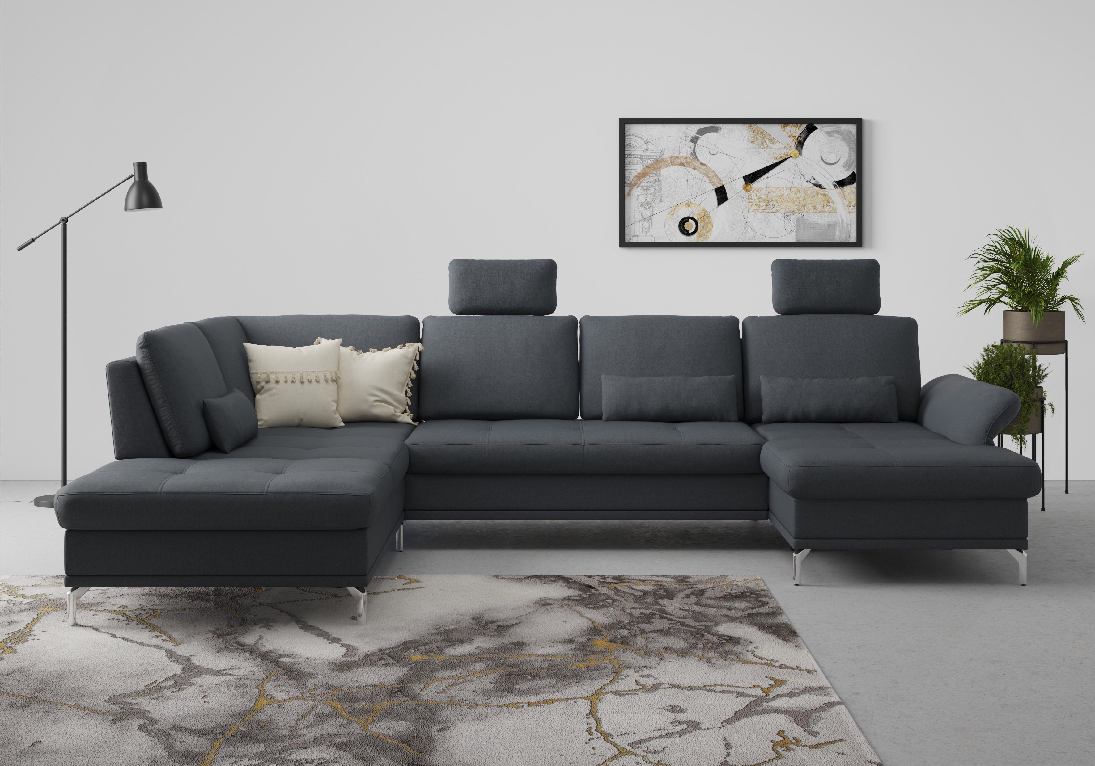 INOSIGN Wohnlandschaft "Palm Beach U-Form" Federkern, mit Sitztiefenverstel günstig online kaufen