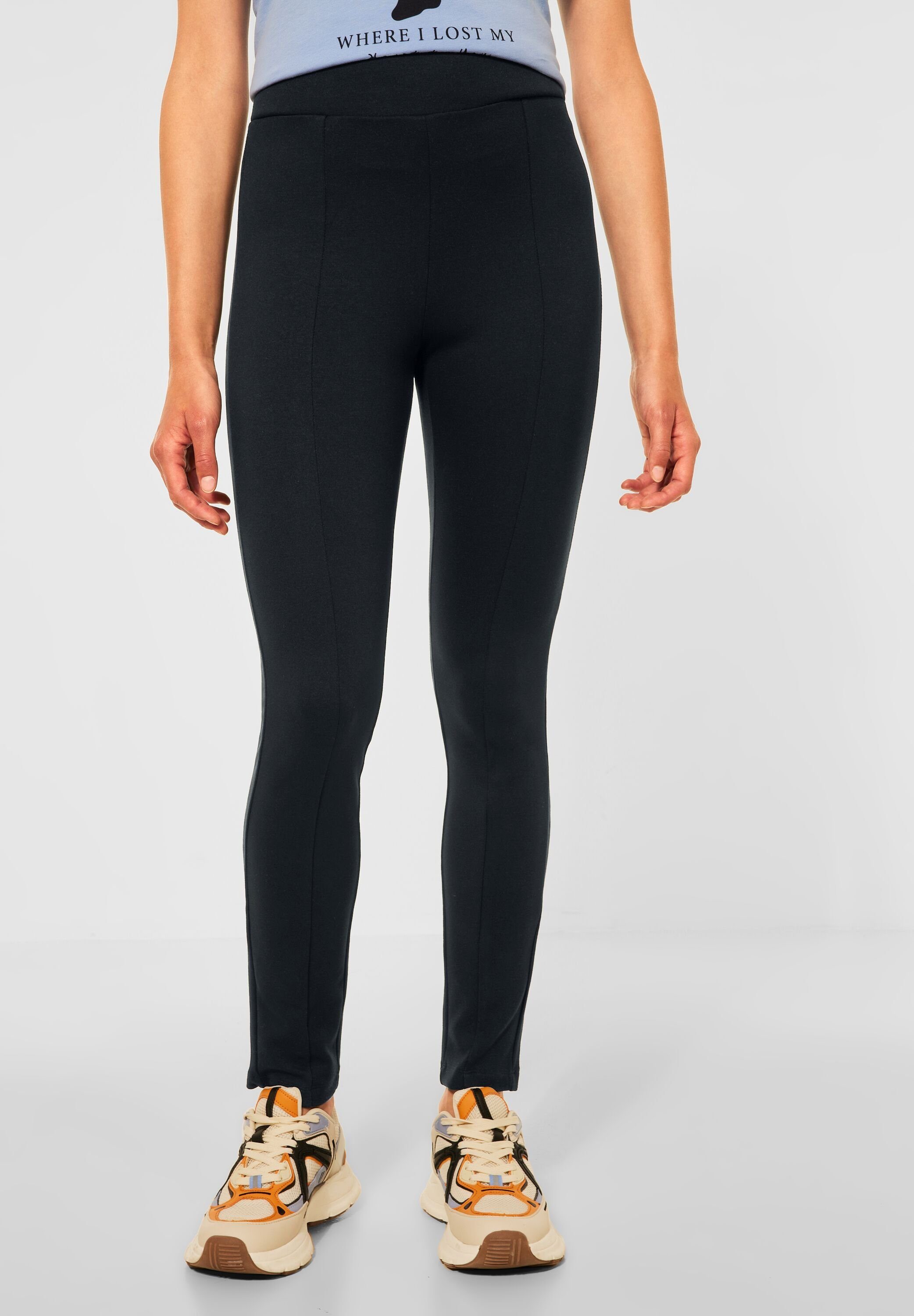 STREET ONE Leggings in Unifarbe dark blue | Stoffhosen