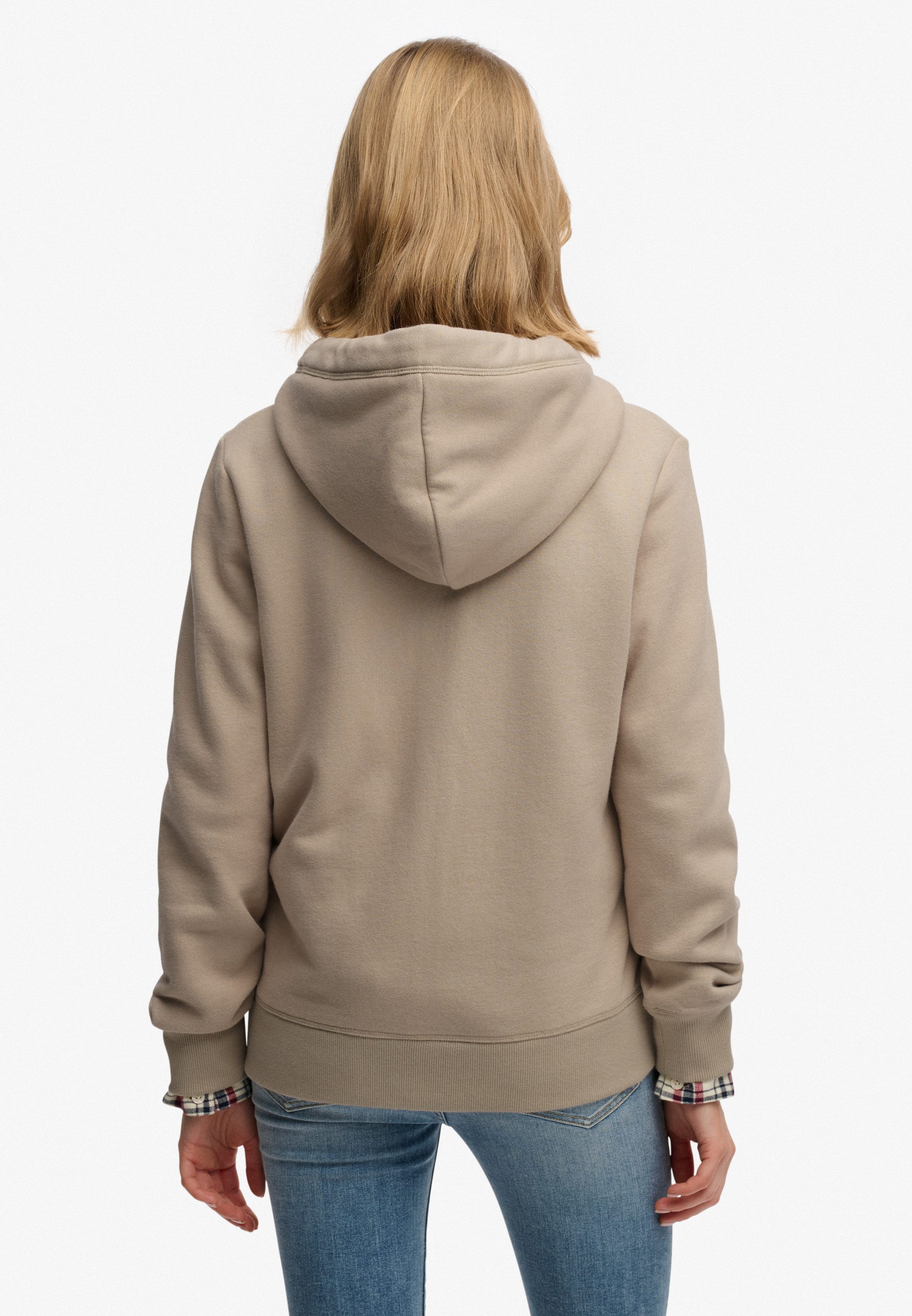 Superdry Kapuzensweatjacke Essential Logo Ziphood Hb Mit Logostickerei