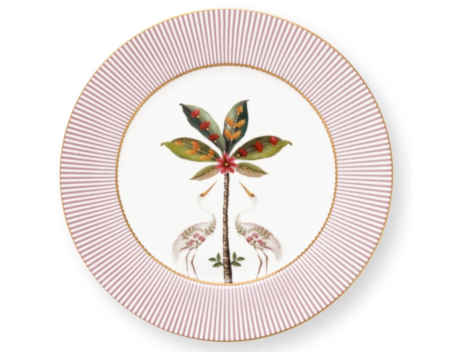 PiP Studio Тарелка для завтрака La Majorelle Тарелка для завтрака pink m. Reiher 21 cm, Plate La Majorelle Pink 21cm