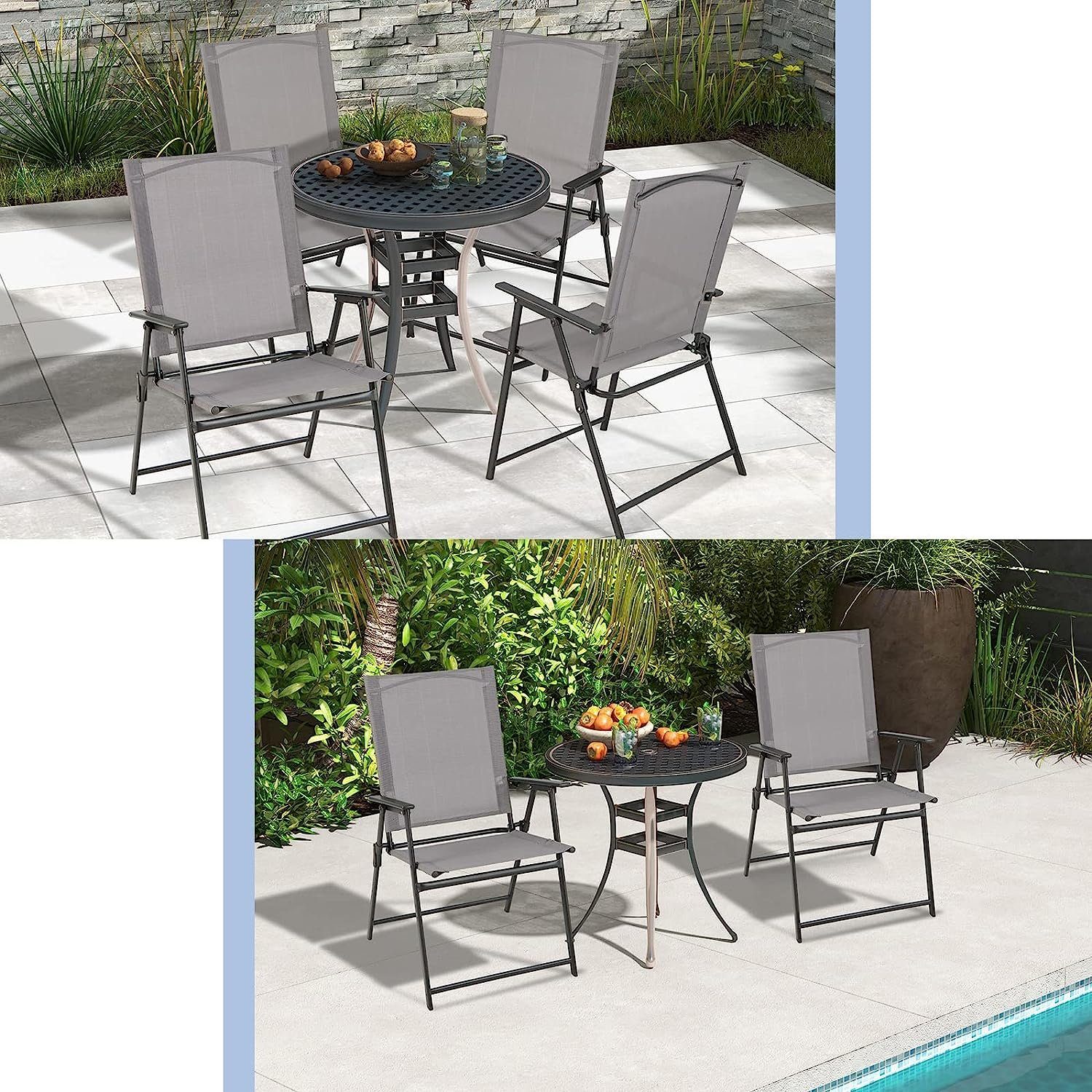 KOMFOTTEU Gartenstuhl Klappstuhl (Set, 4 St), günstig online kaufen