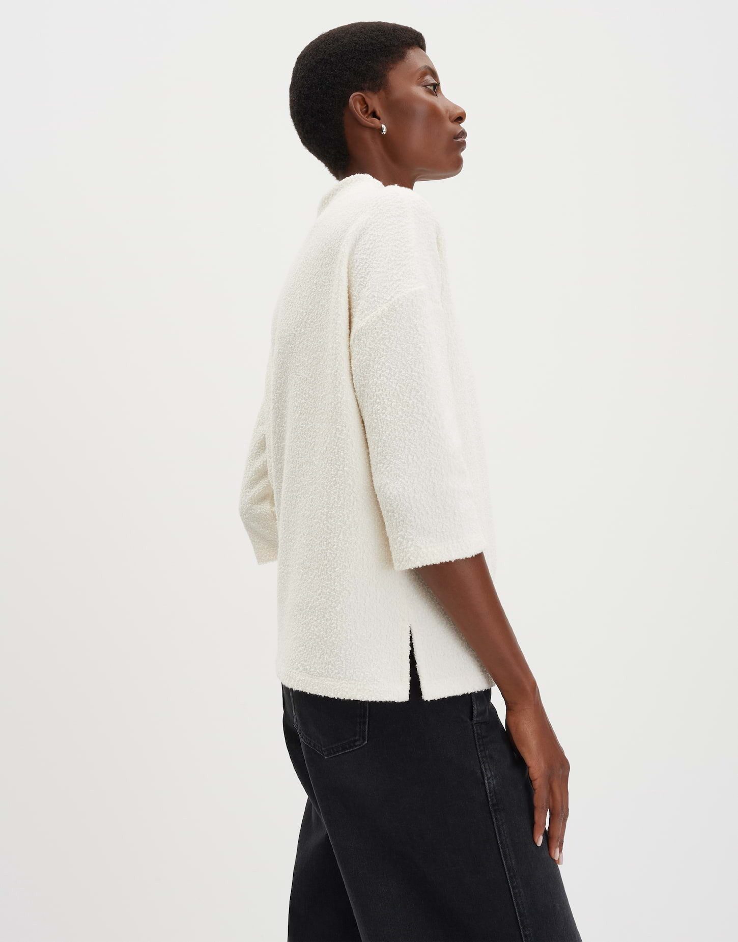 someday 3/4-Arm-Shirt KELISE Regular Jerseyshirt in Bouclé Optik Regular Jerseyshirt und lockere Passform