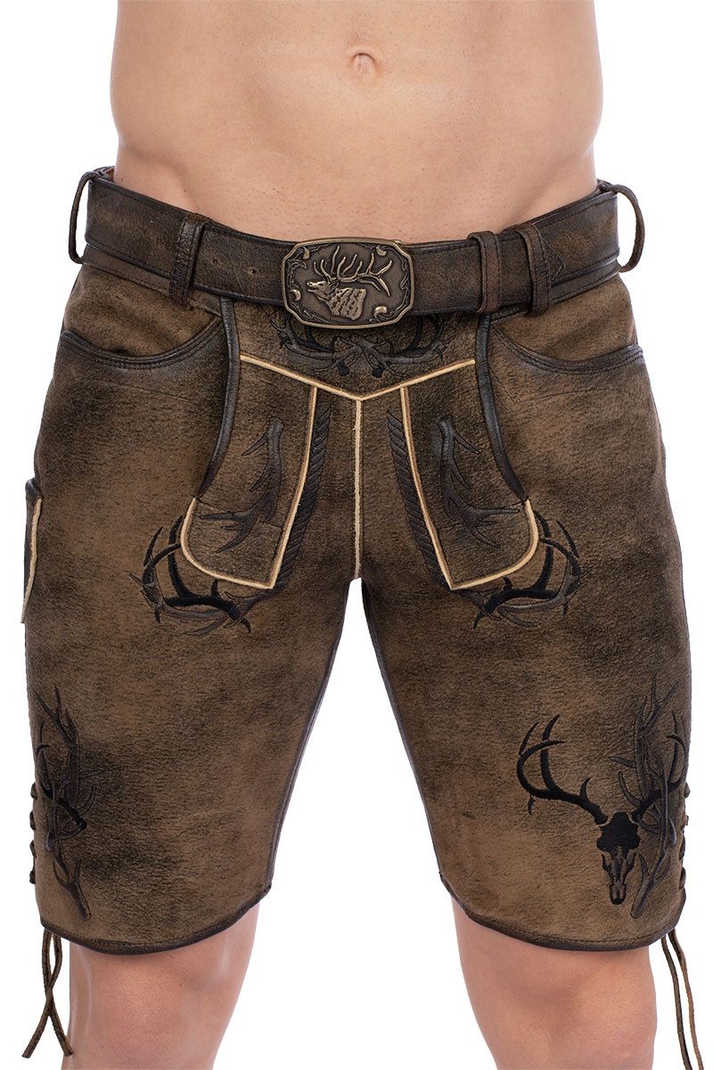 Trachtenlederhose Lederhose Herren kurz - ASTRAL - zeder