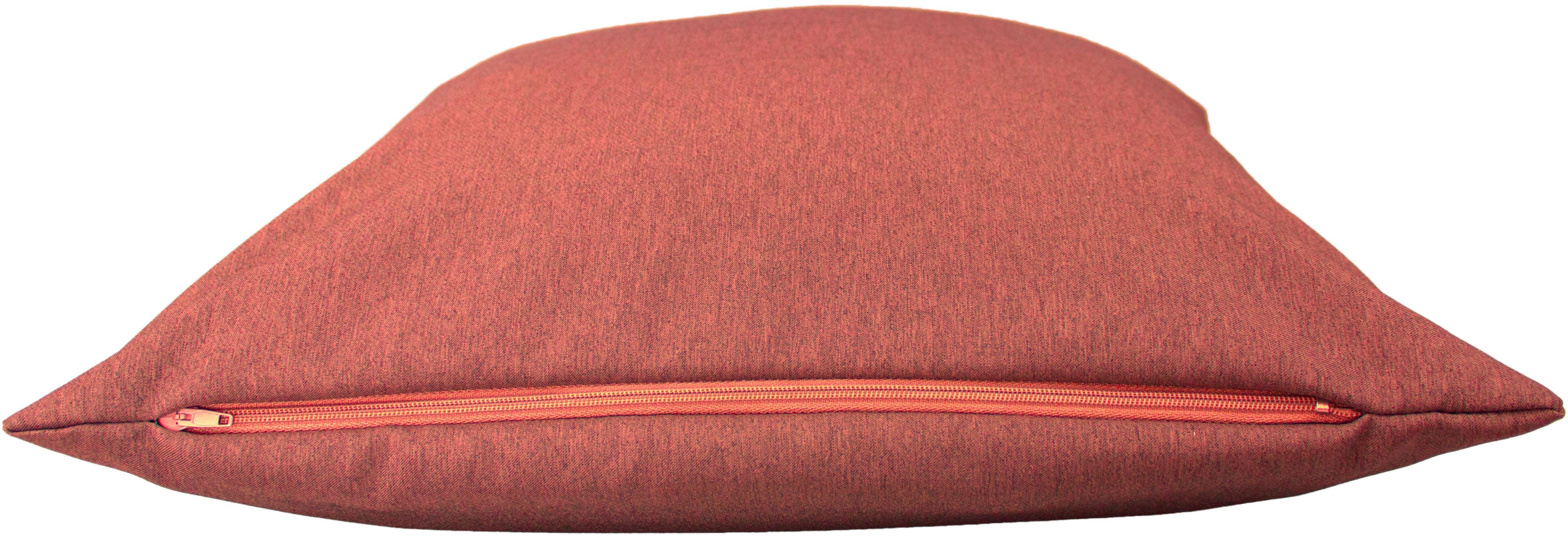 VHG Dekokissen Una, Reißverschluss, Kissenhülle ohne Füllung, 2 Stück, meliert, unifarben