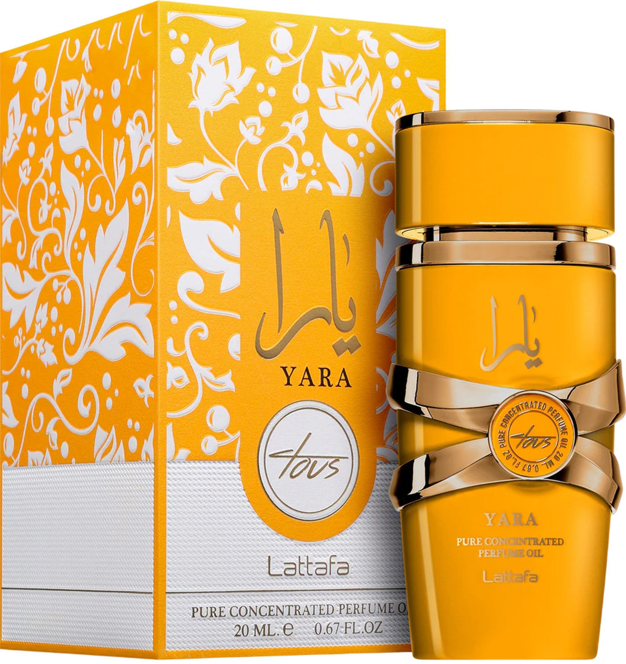 Lattafa Duft-Set Yara Tous Eau de Parfum (EDP) Damen Spray, Fruchtig-tropischer Duft mit Mango, Kokosnuss, Vanille und Jasmin