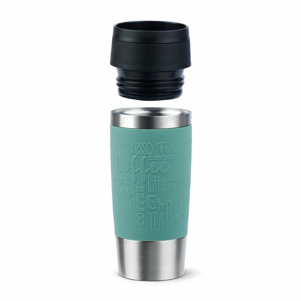 Emsa Thermobecher Travel Mug Classic Petrol, 360 ml, Edelstahl, PP, Silikon