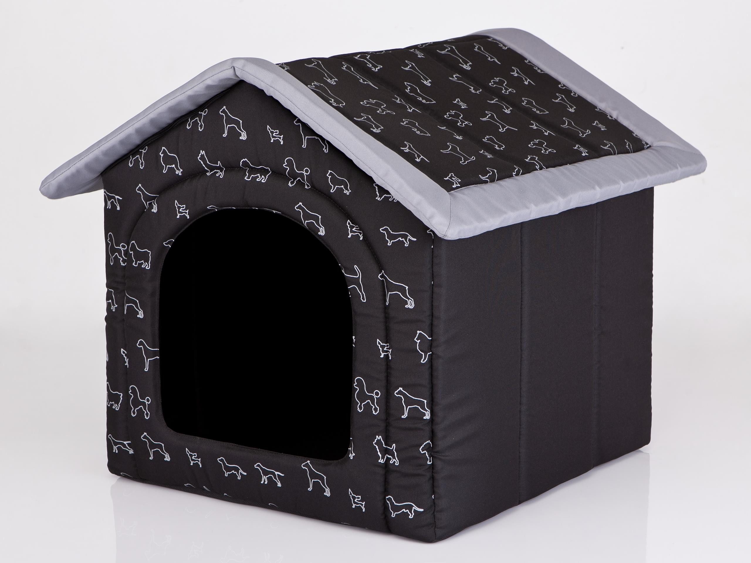 Hobbydog Hundehütte Hundehöhle Tierbett mit Reißverschlussdach, faltbar und pflegeleicht, Schaumstoffwände, wasserabweisend, 6 Größen