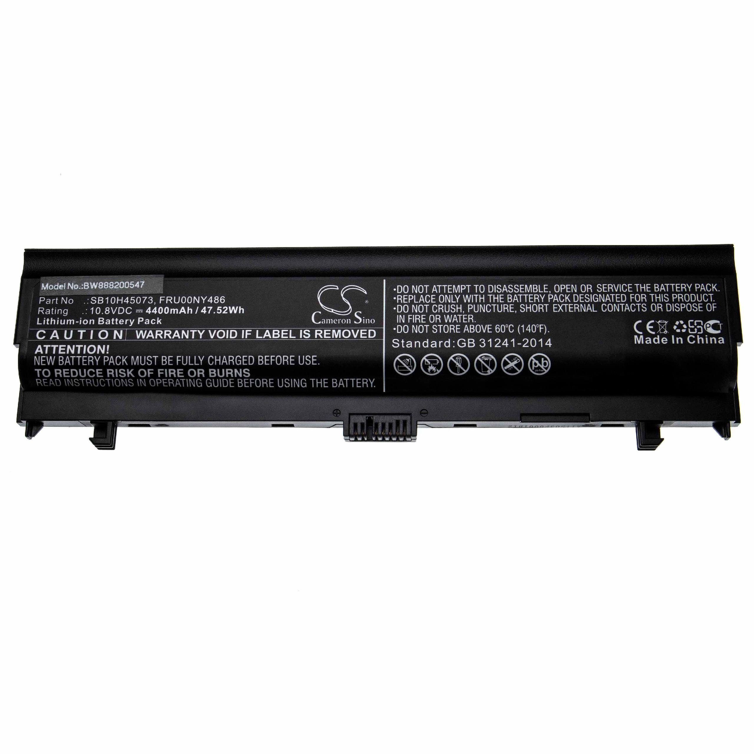 vhbw Ersatz für Lenovo SB10H45074, SB10H45073 für Laptop-Akku Li-Ion 4400 mAh (10,8 V)