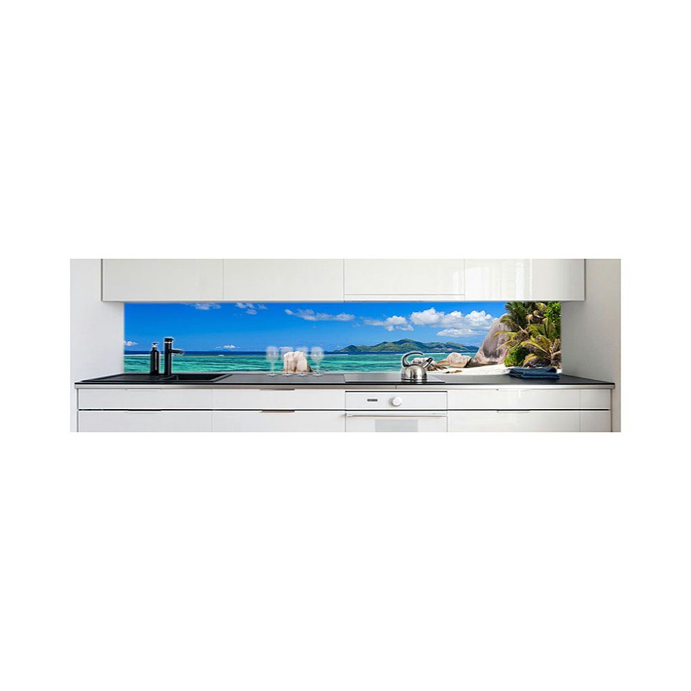 Küchenrückwand Premium 0,4 DRUCK-EXPERT selbstklebend Hart-PVC Strand mm Küchenrückwand