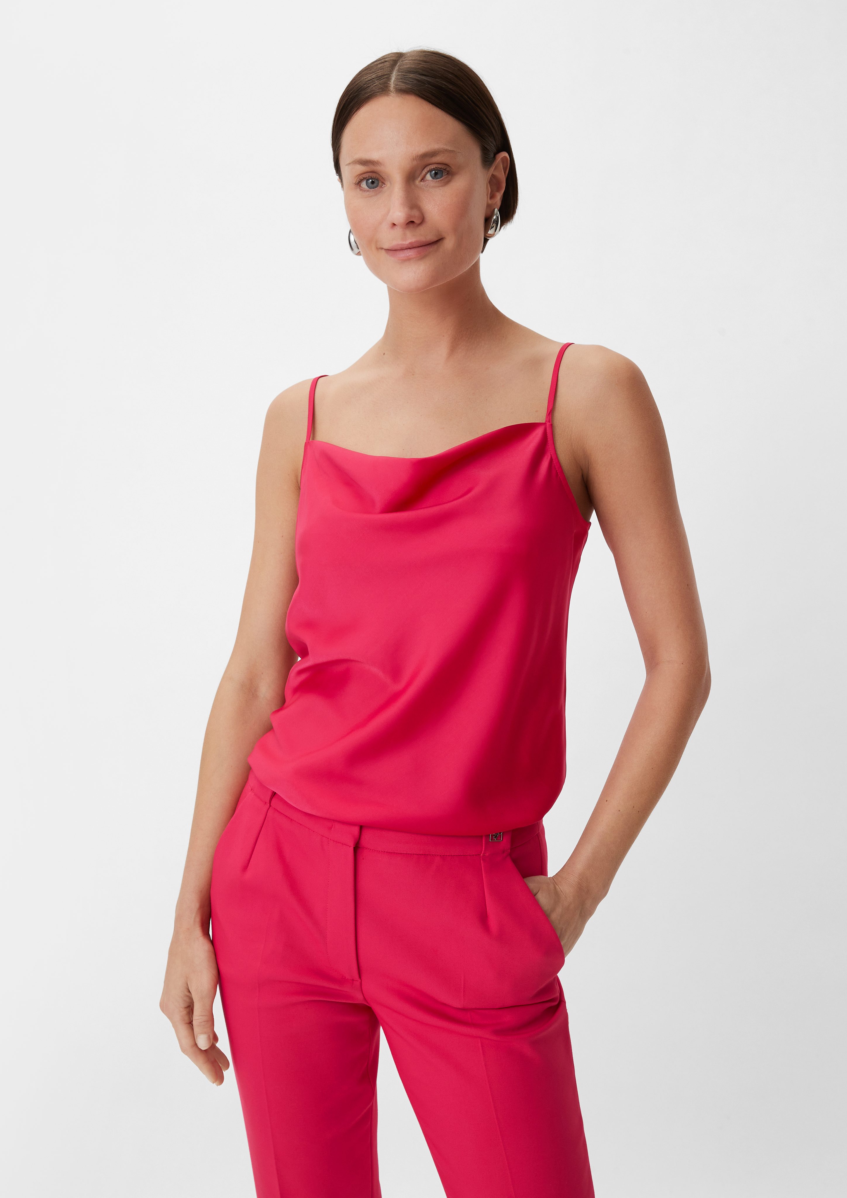 Blusentop Trägertop aus Satin